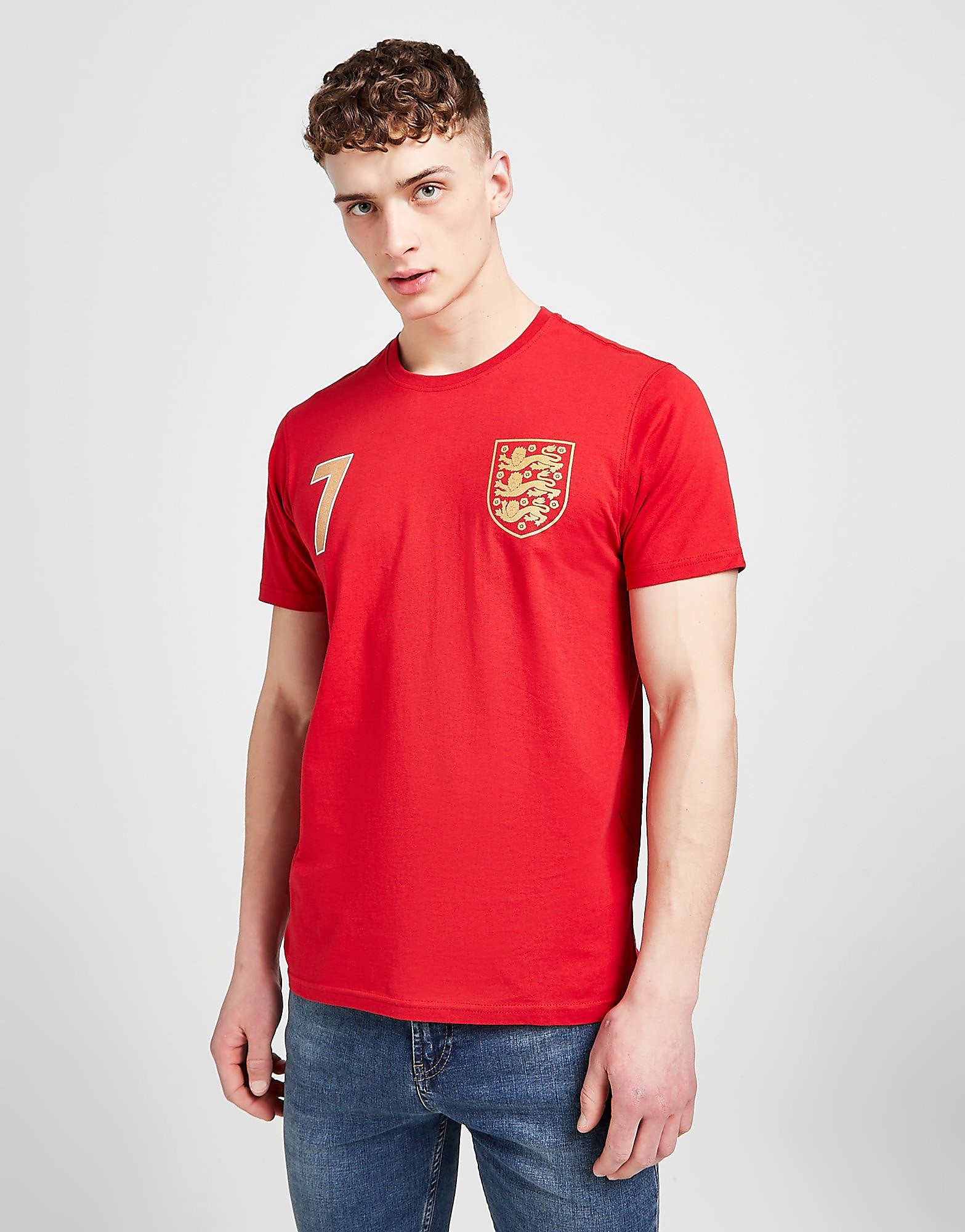 

Official Team England #7 Short Sleeve T-Shirt - Red - Mens, Red