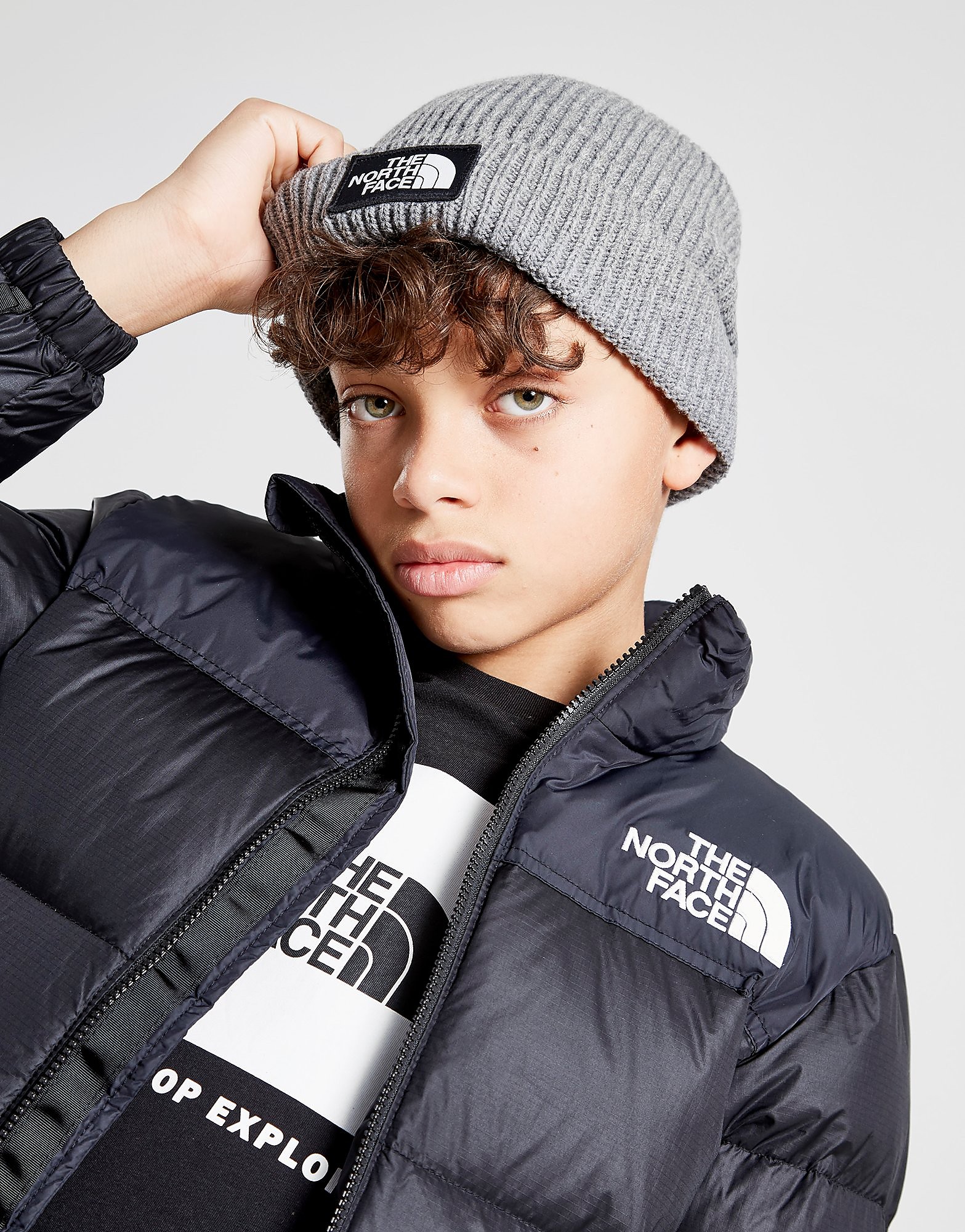 

The North Face Logo Beanie Junior - Grey - Kids, Grey