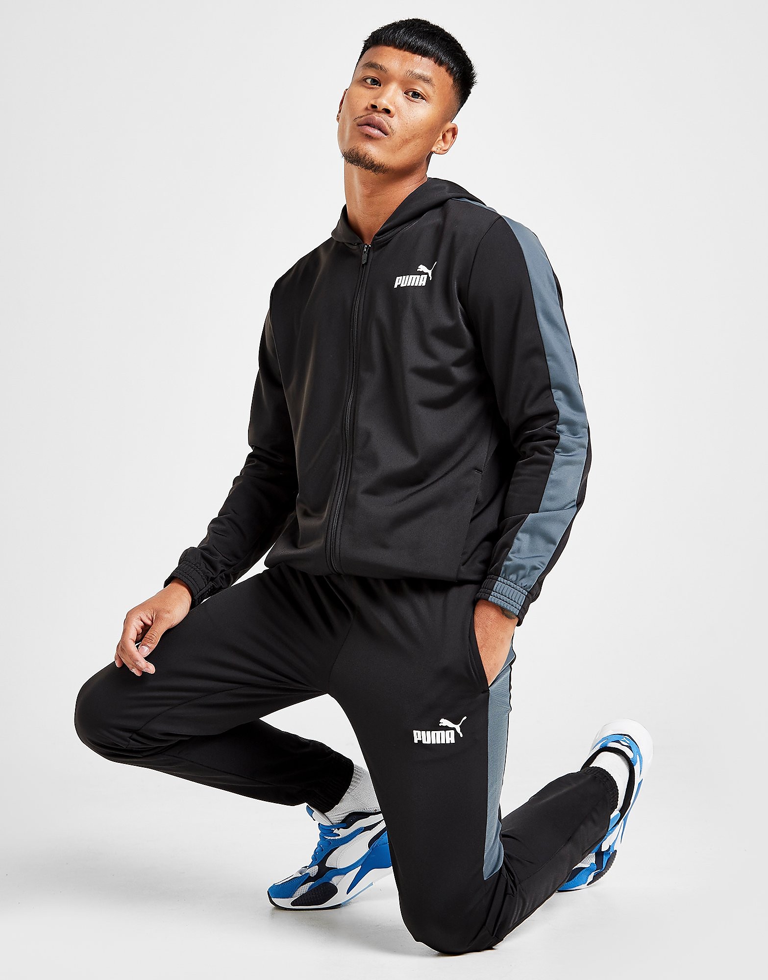 

Puma Poly Tracksuit - Only at JD - Black/Grey - Mens, Black/Grey