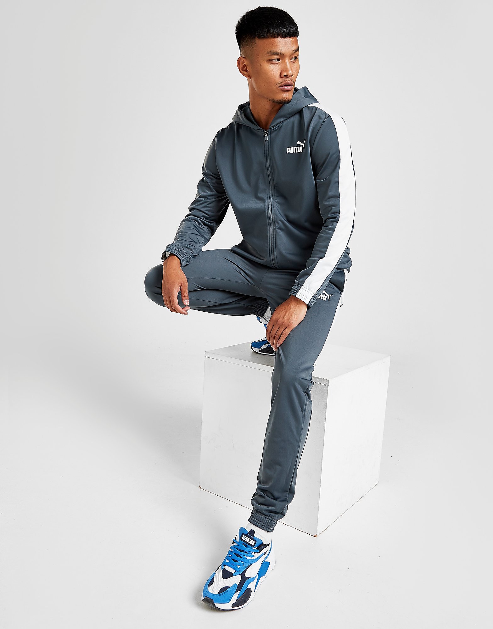 

Puma Poly Tracksuit - Only at JD - Grey/White - Mens, Grey/White