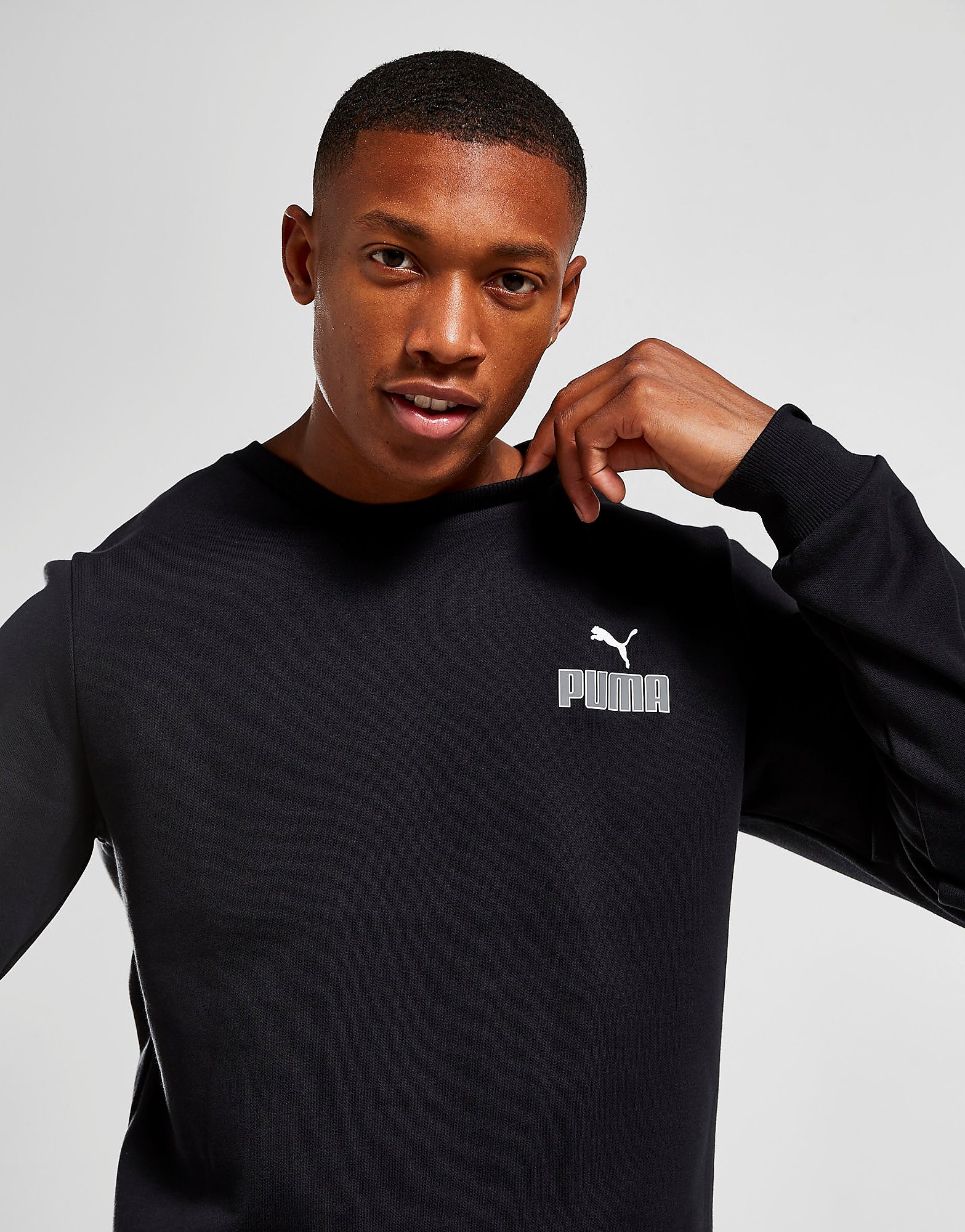 

Puma Core Small Logo Crew Sweatshirt - Only at JD - Black - Mens, Black