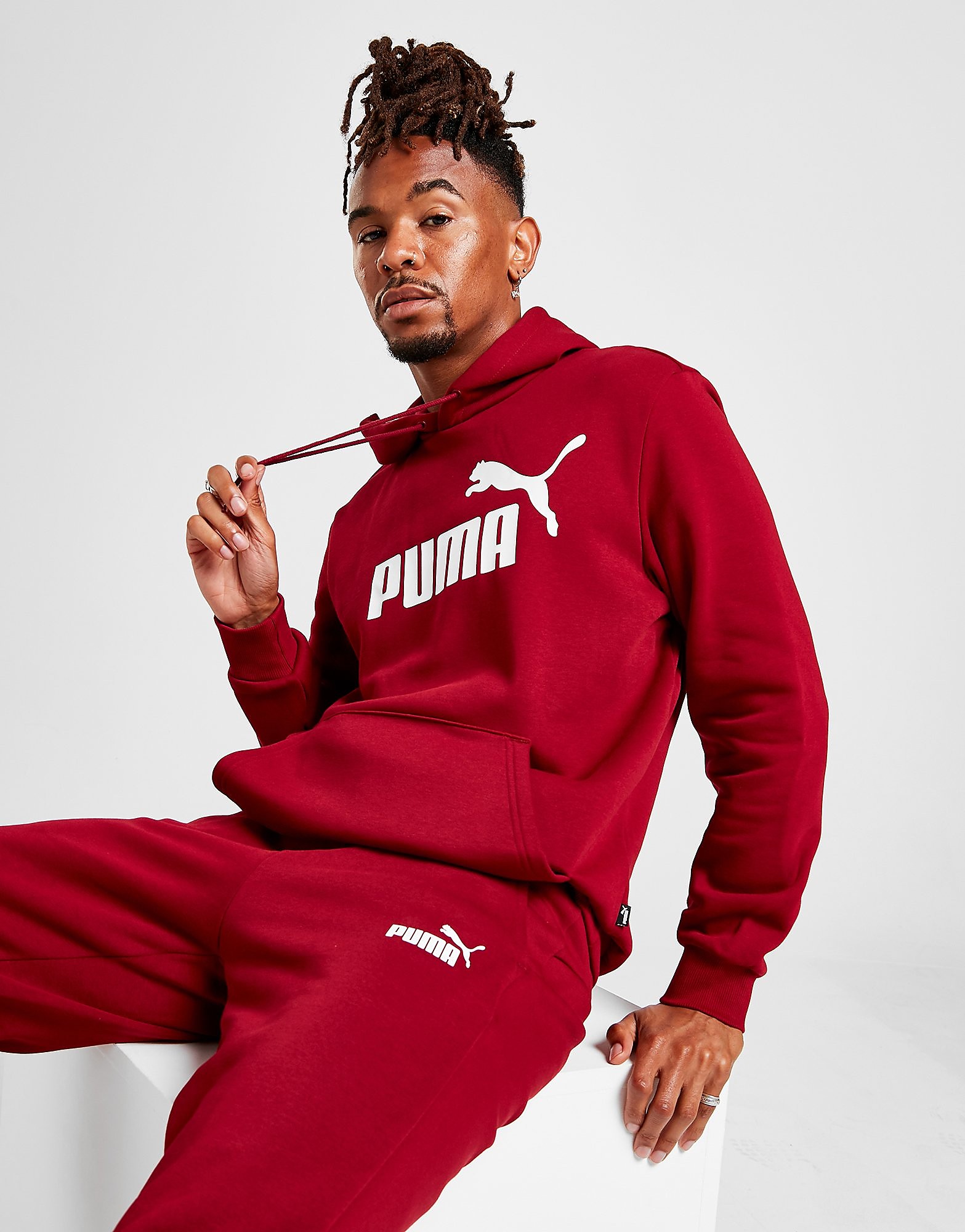 

Puma Core Large Logo Hoodie - Only at JD - Red - Mens, Red