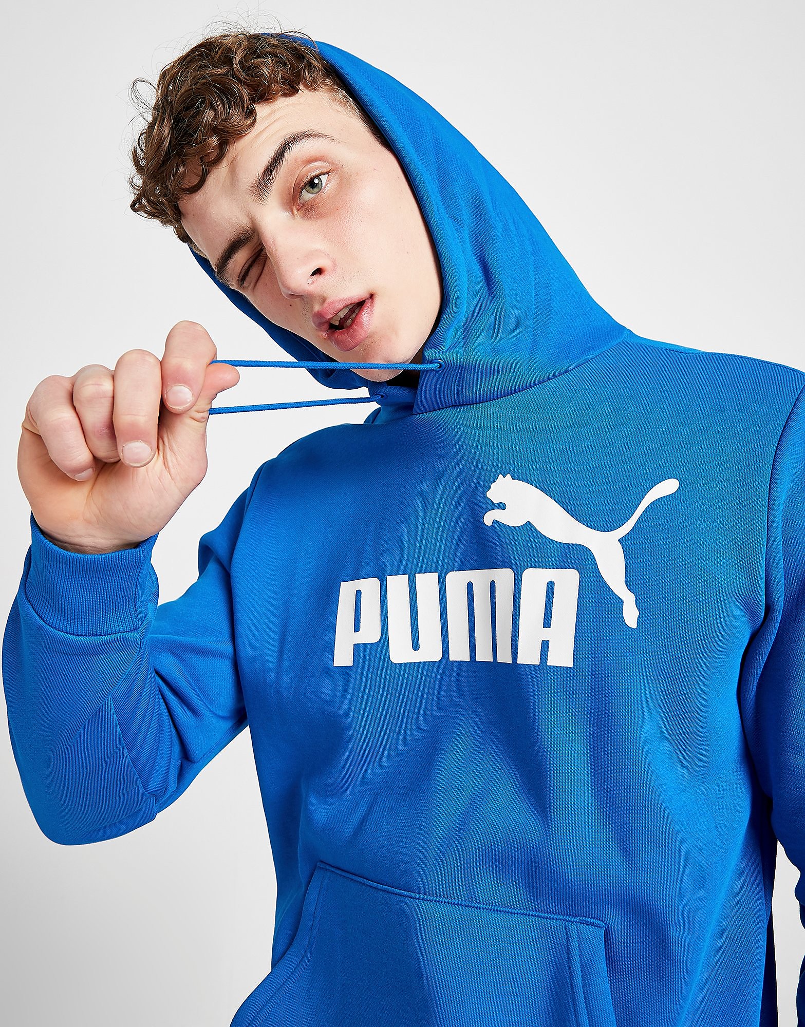 

Puma Core Large Logo Hoodie - Blue - Mens, Blue