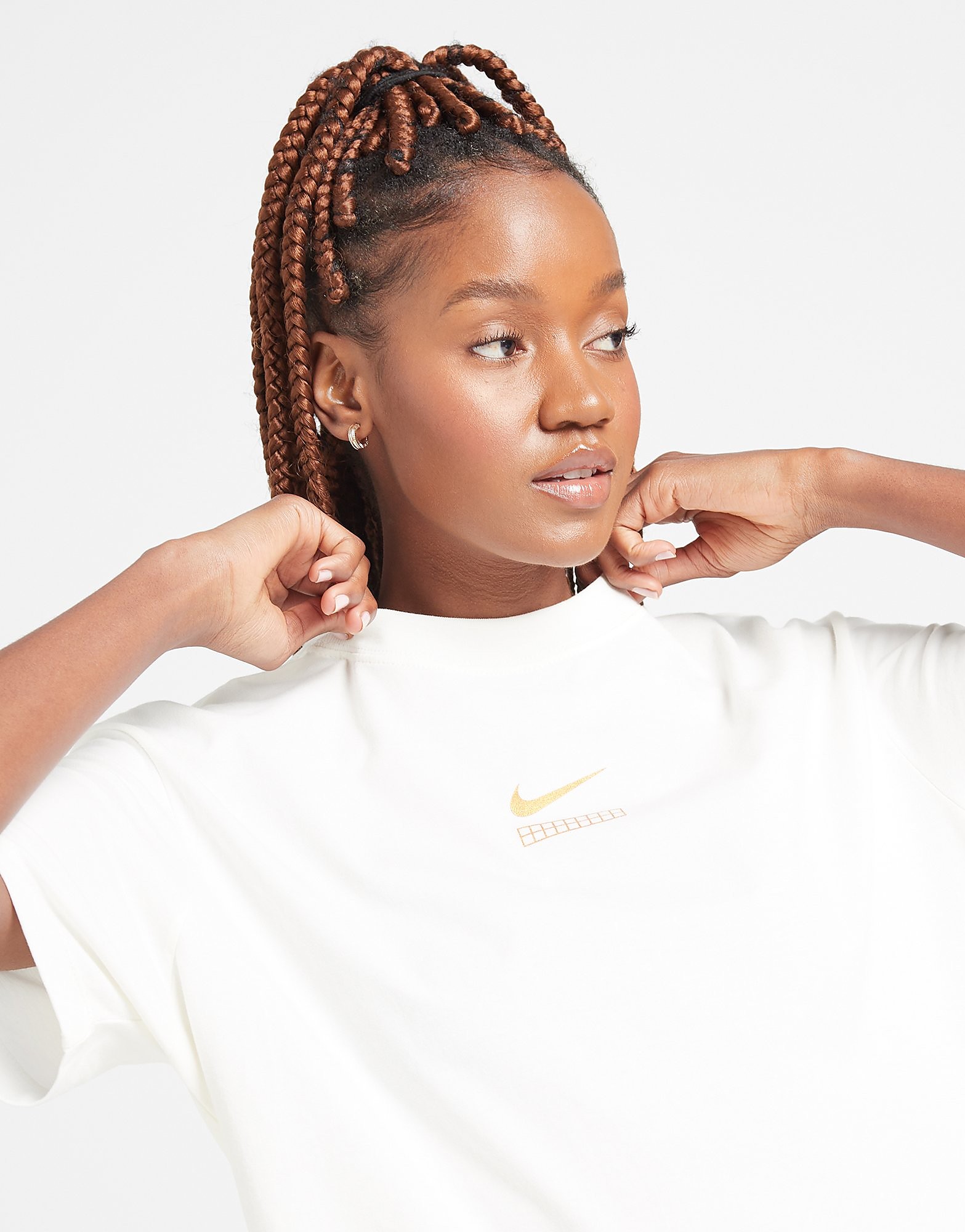 

Nike Grid Boyfriend T-Shirt - Only at JD - White - Womens, White