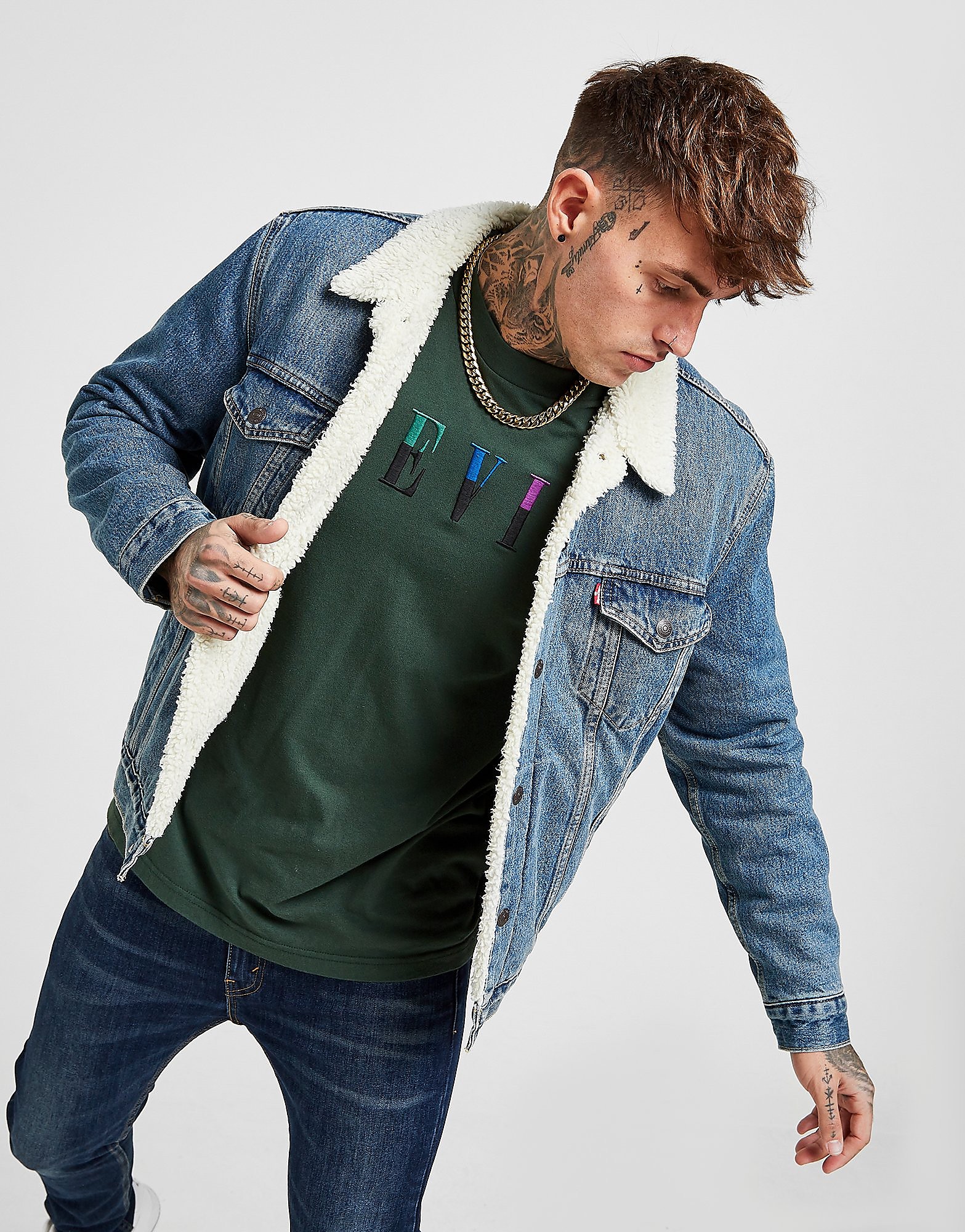 

Levis Sherpa Trucker Jacket - Blue - Mens, Blue