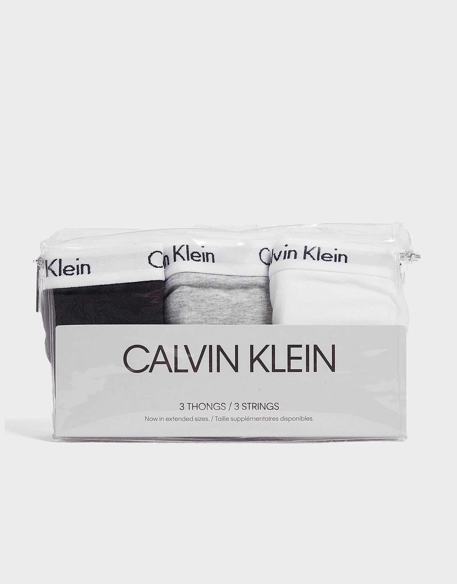 

Calvin Klein Underwear 3-Pack Plus Size Thongs - Black/White - Womens, Black/White