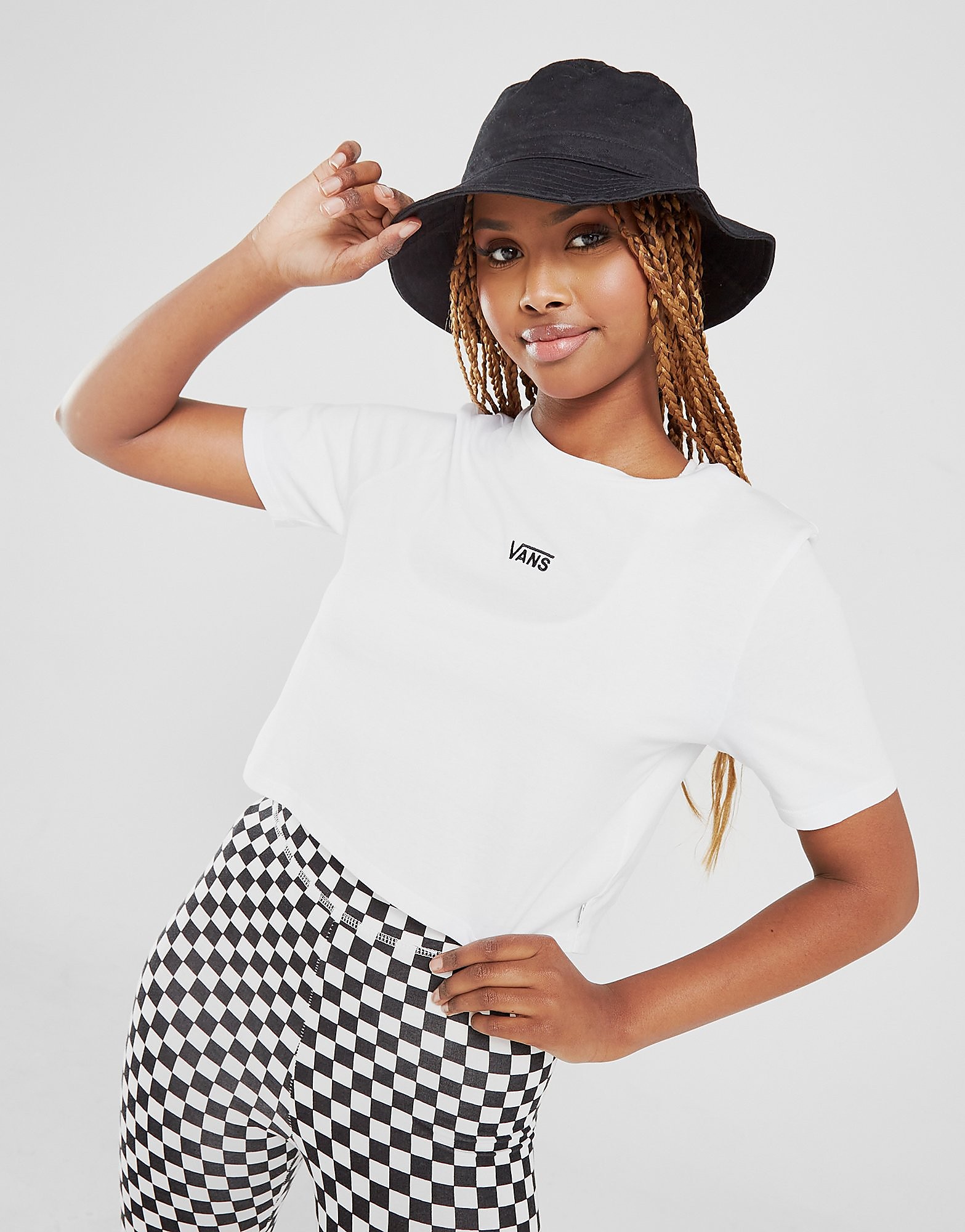 

Vans Flying V Small Logo Crop T-Shirt - White, White