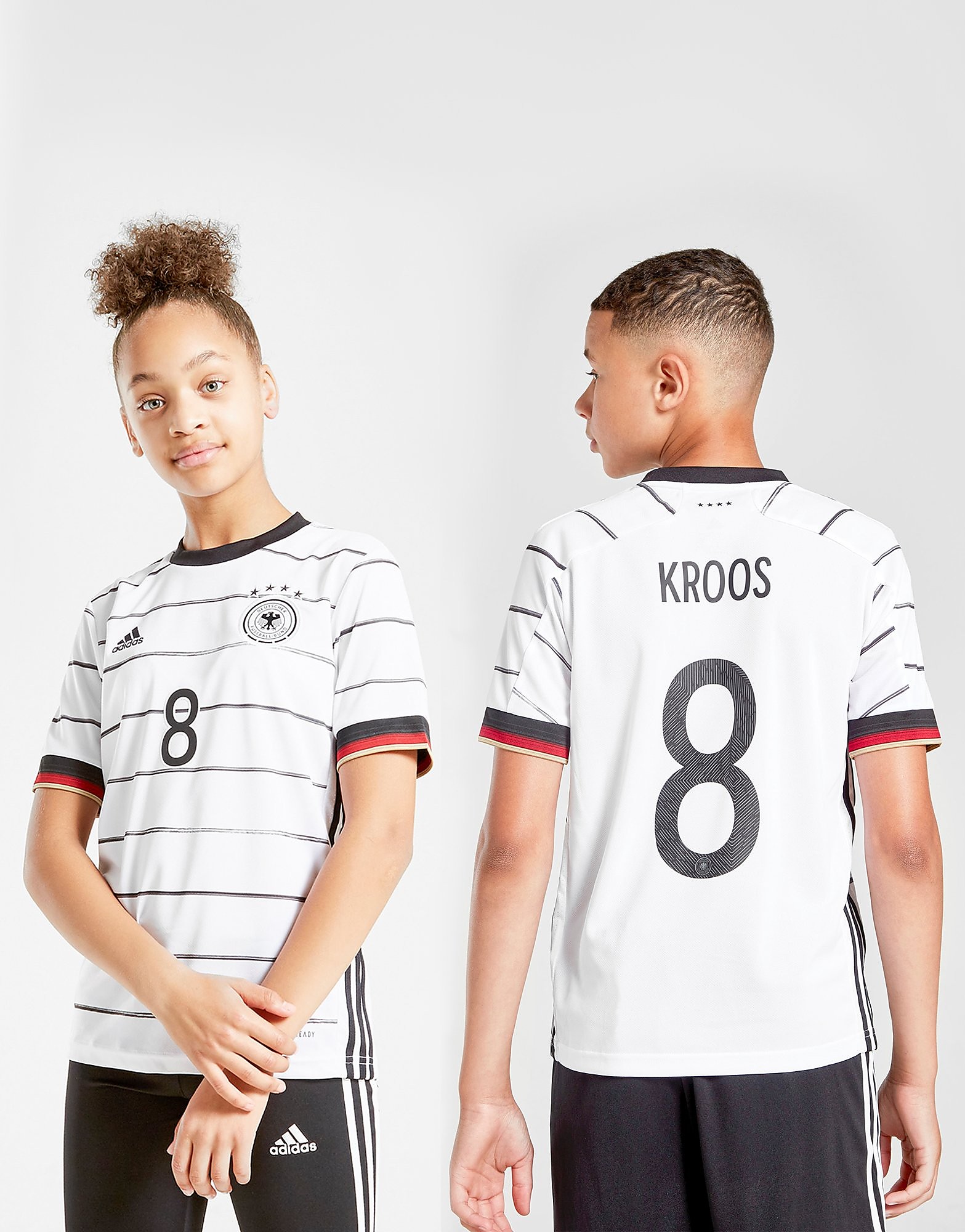 

adidas Germany 2020 Kroos #8 Home Shirt Junior - White/Black - Kids, White/Black