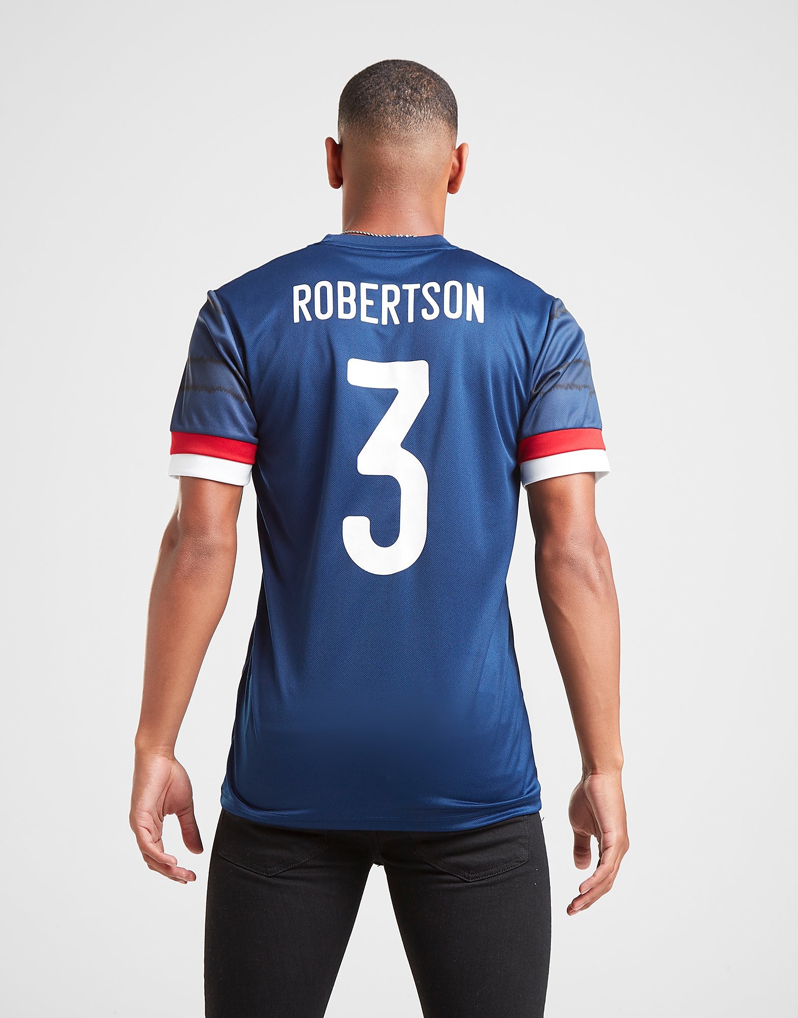 adidas Scotland 2020/21 Robertson #3 Home Shirt - Blue - Mens, Blue