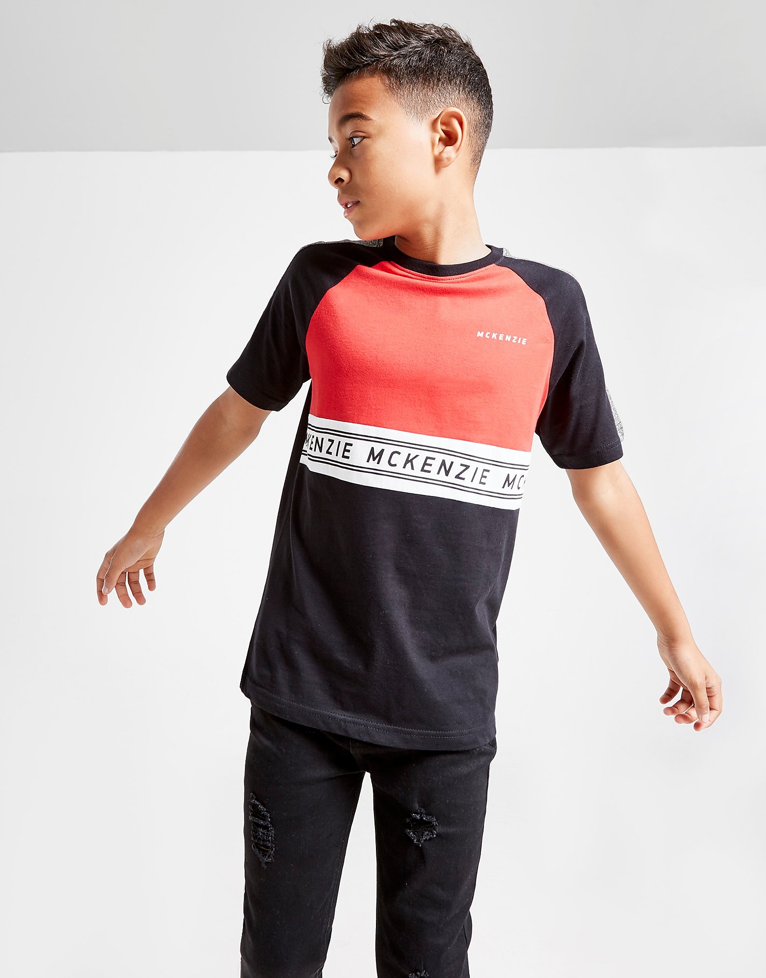 

McKenzie Woodsreef T-Shirt Junior - Black/Red - Kids, Black/Red