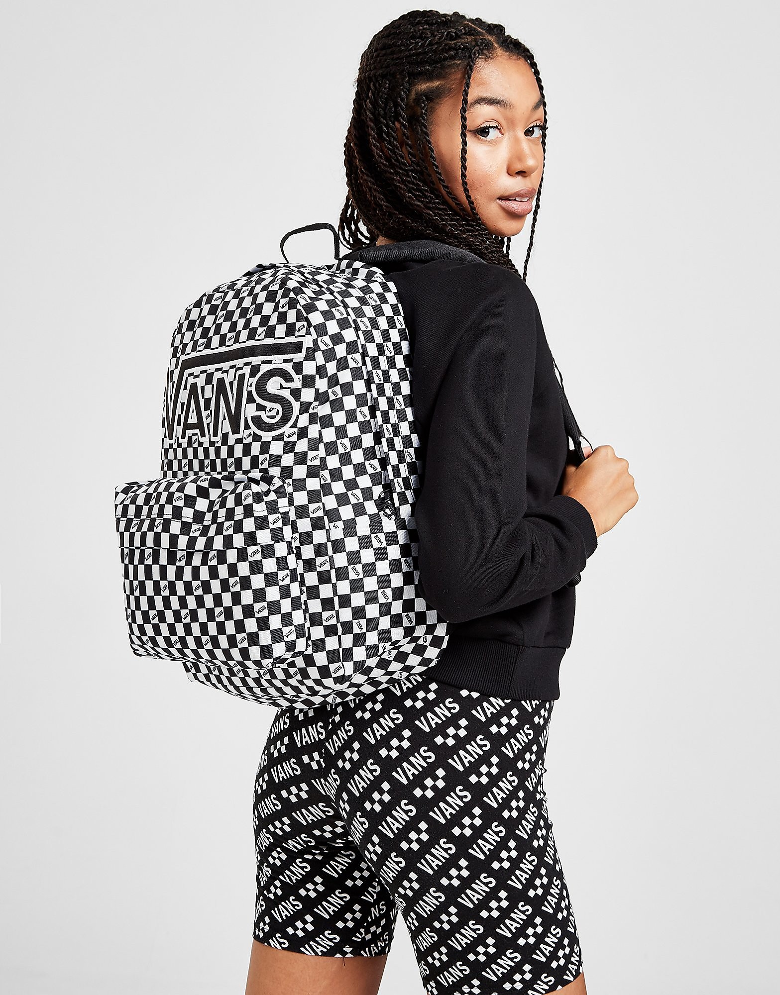 

Vans Check Backpack - Only at JD - White/Black - Kids, White/Black