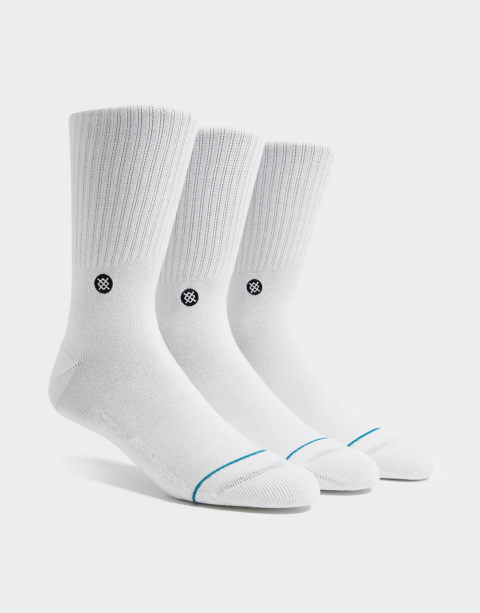 

Stance 3-Pack Icon Socks - White - Mens, White