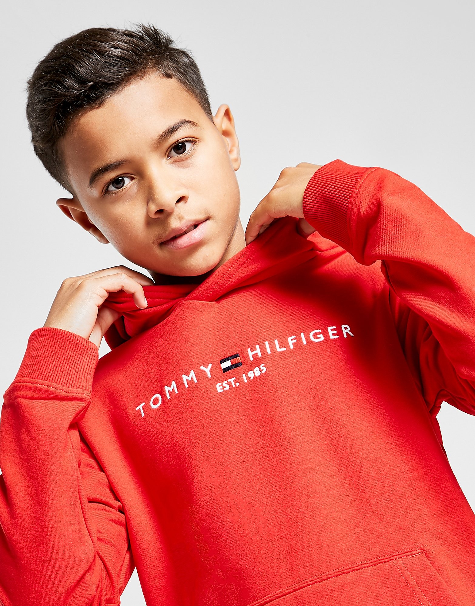 

Tommy Hilfiger Essential Overhead Hoodie Junior - Red - Kids, Red