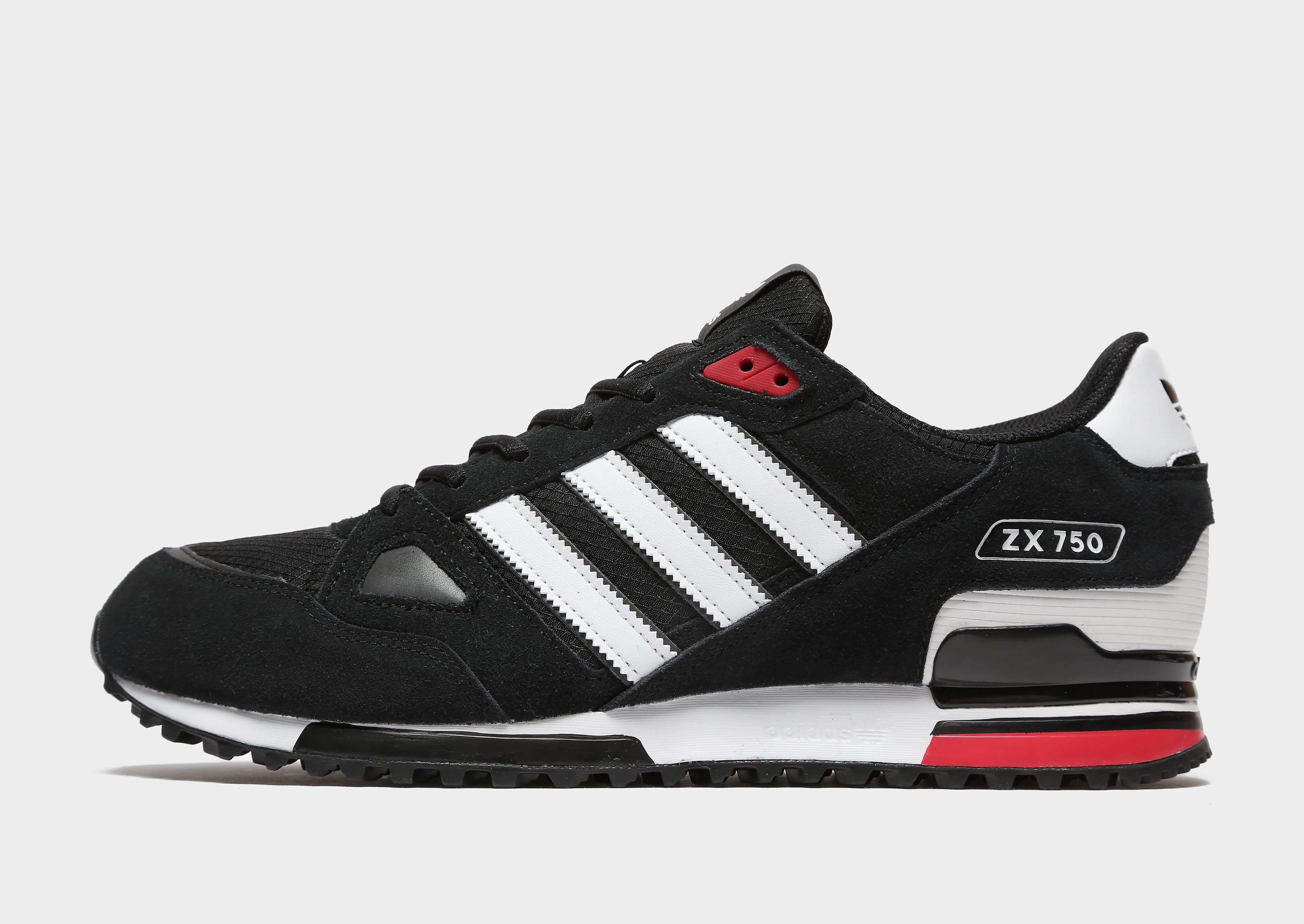 

adidas Originals ZX 750 - Only at JD - Black/White/Red - Mens, Black/White/Red