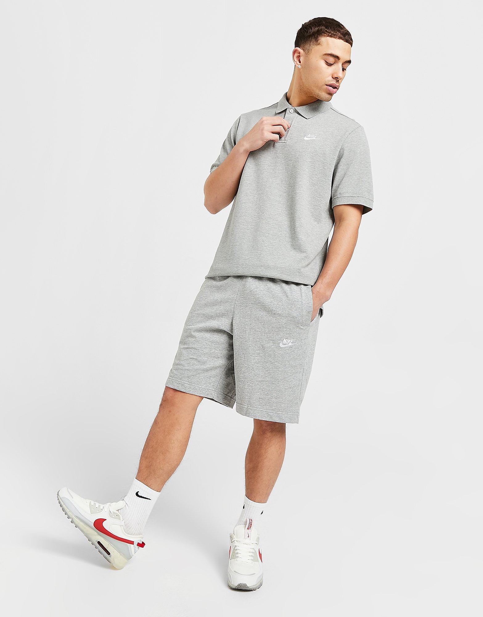 Nike Foundation Polo Shirt - Dark Grey/White - Mens, Dark Grey/White