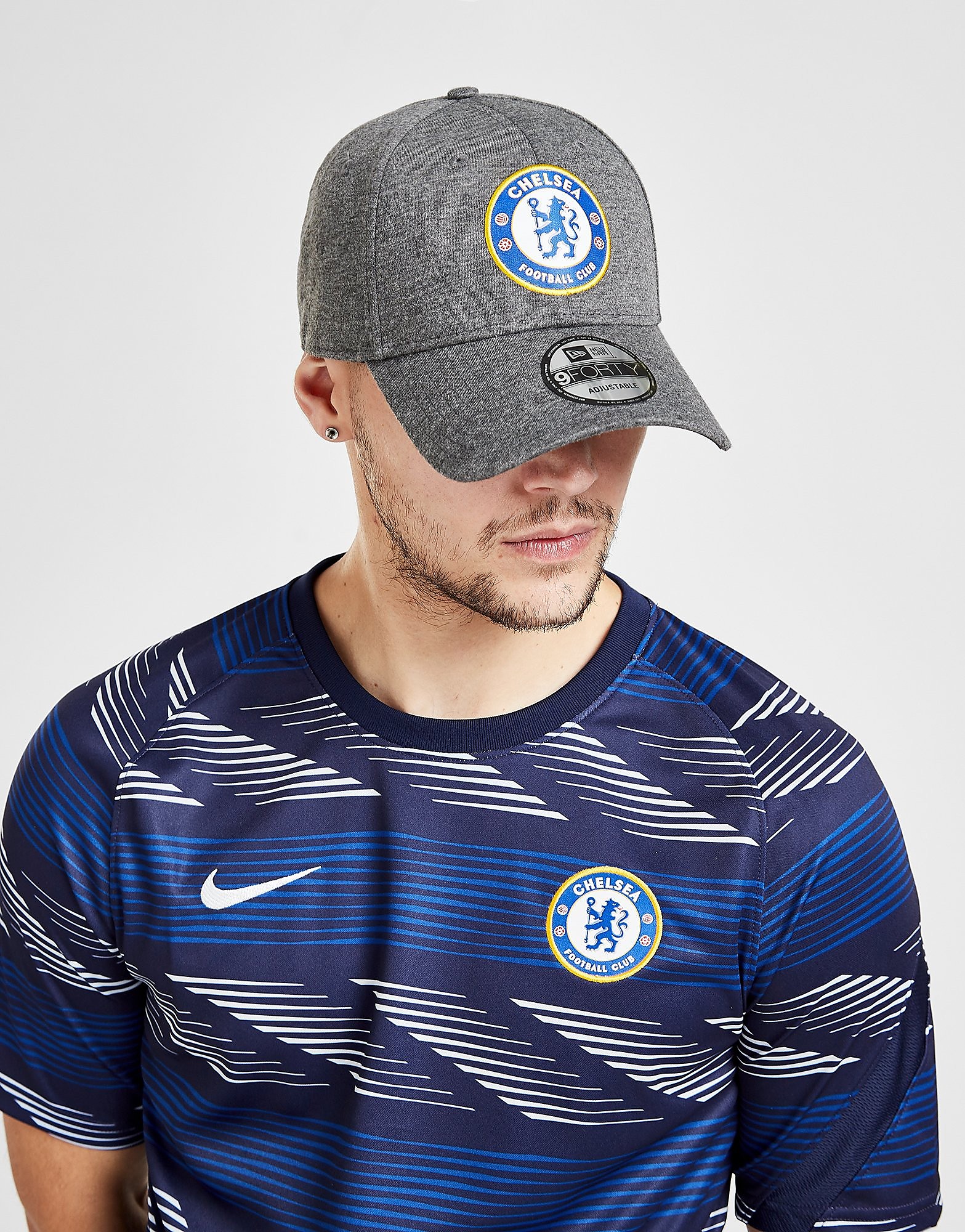 New era chelsea fc 9forty jersey cap - mens, harmaa, new era