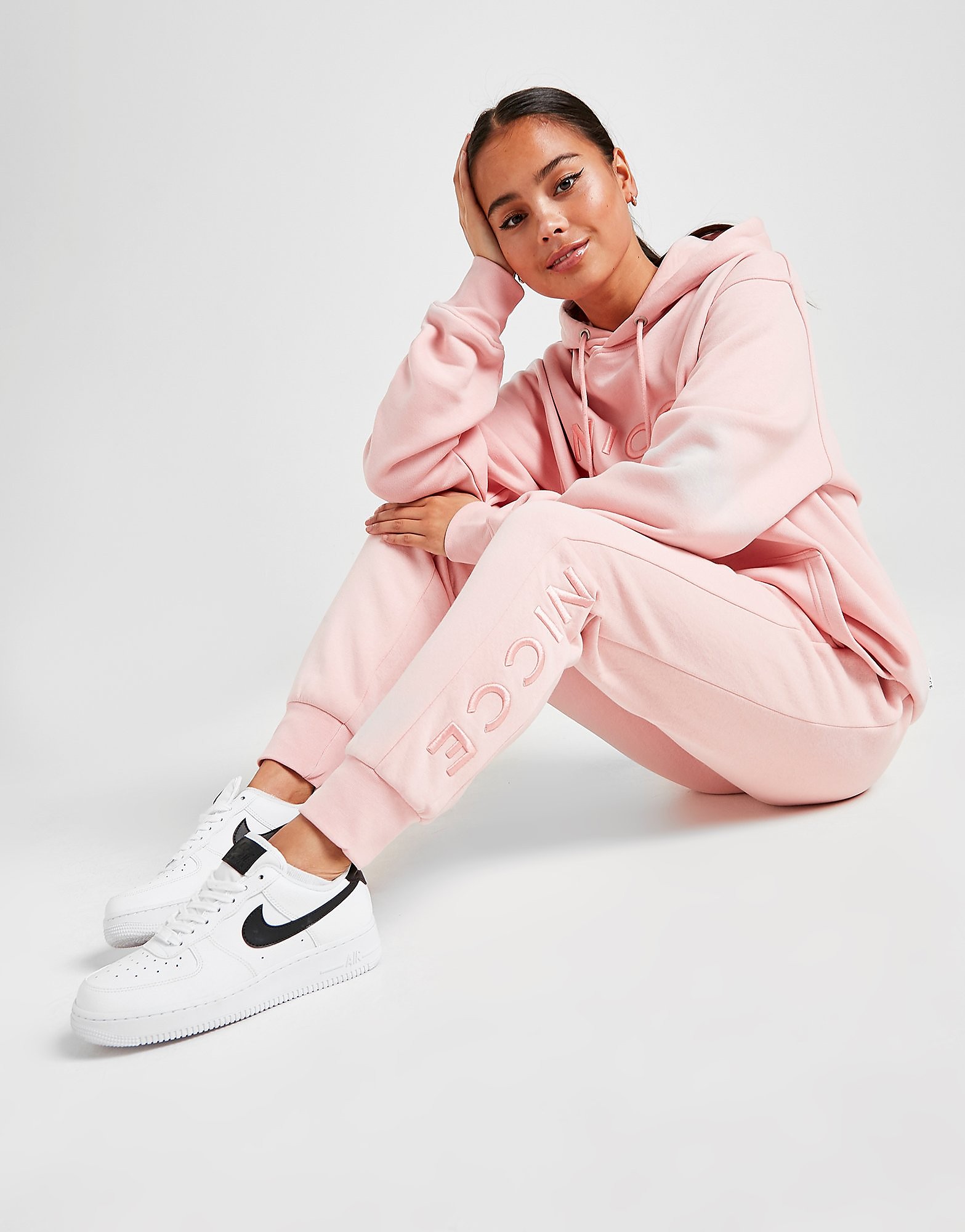 

Nicce Embroidered Fleece Joggers - Only at JD - Pink - Womens, Pink