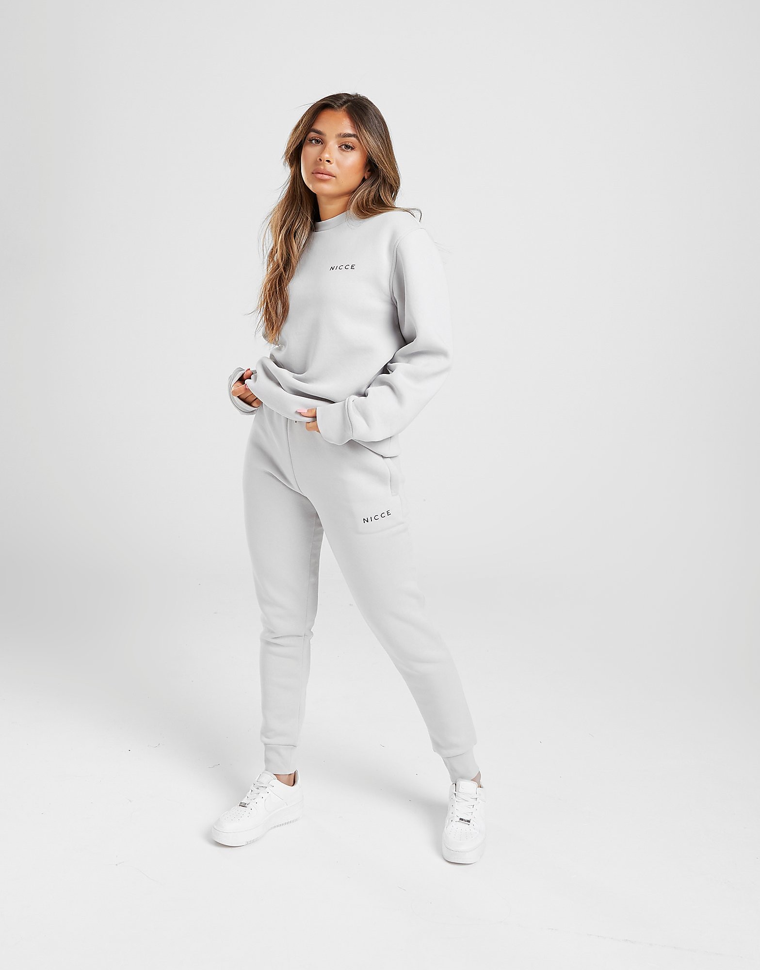 

Nicce Logo Fleece Joggers - Grey - Womens, Grey