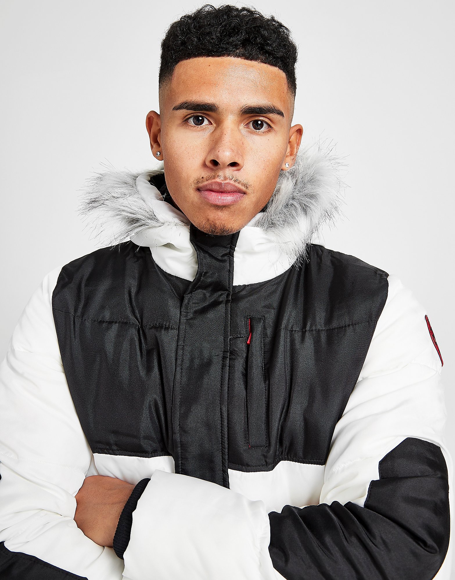 McKenzie Mission Parka Jacket - Only at JD - White/Black - Mens, White/Black