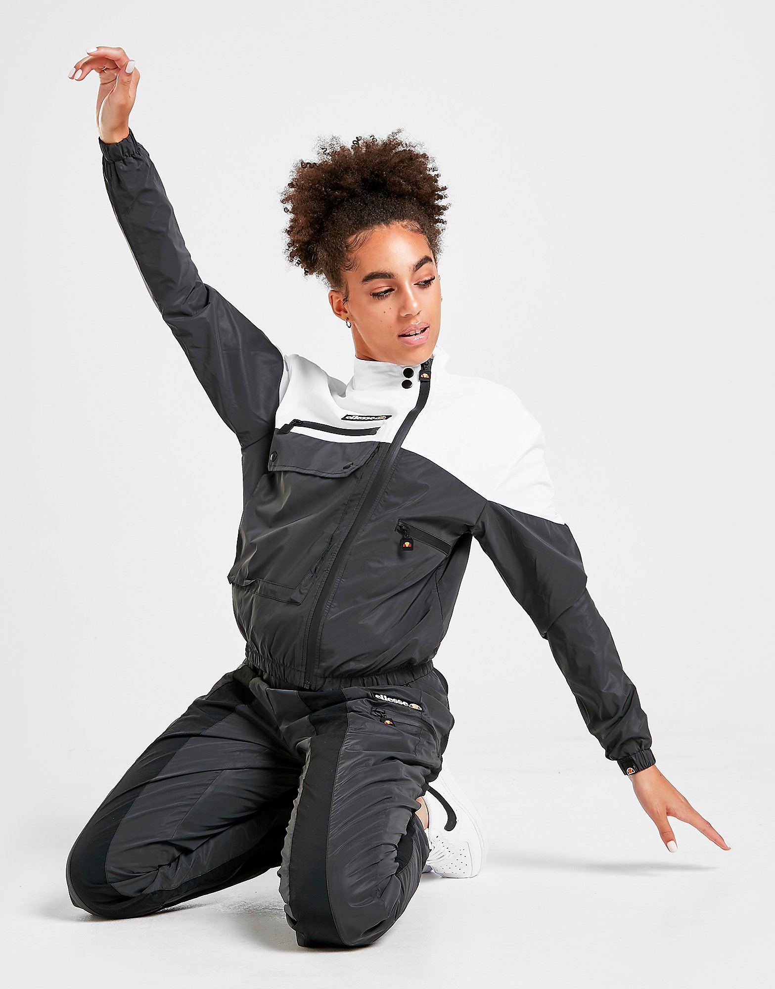 

Ellesse Reflective Pocket Woven Track Top - Black/White - Womens, Black/White