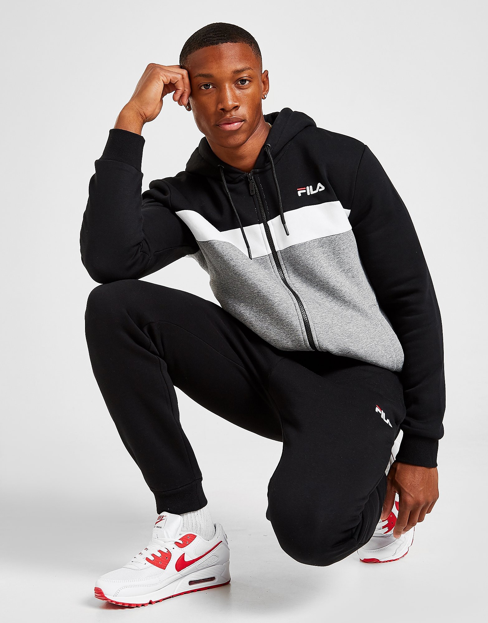 

Fila Private Fleece Tracksuit - Only at JD - Black/Grey/White - Mens, Black/Grey/White