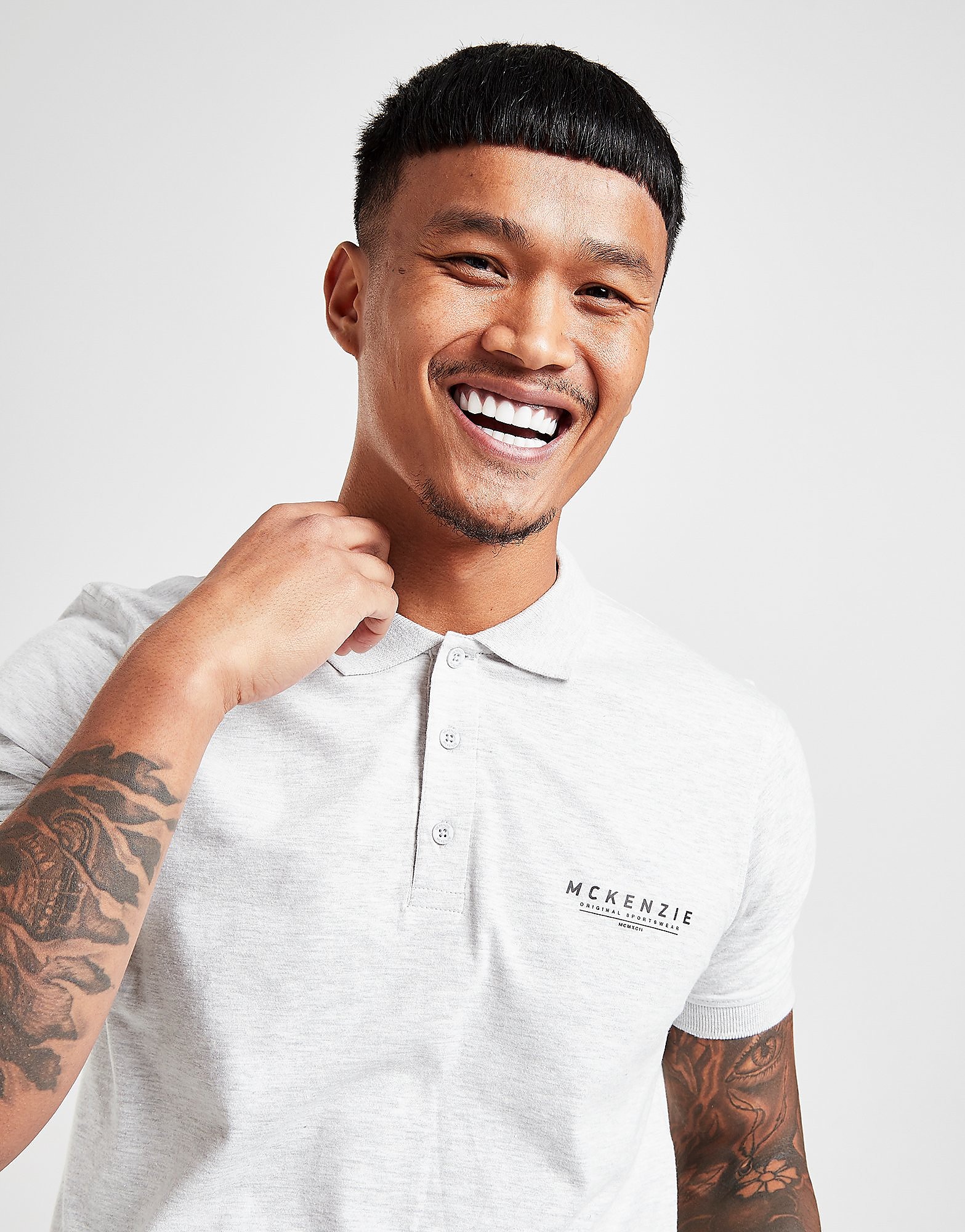 

McKenzie Essential Polo Shirt - Only at JD - Grey - Mens, Grey