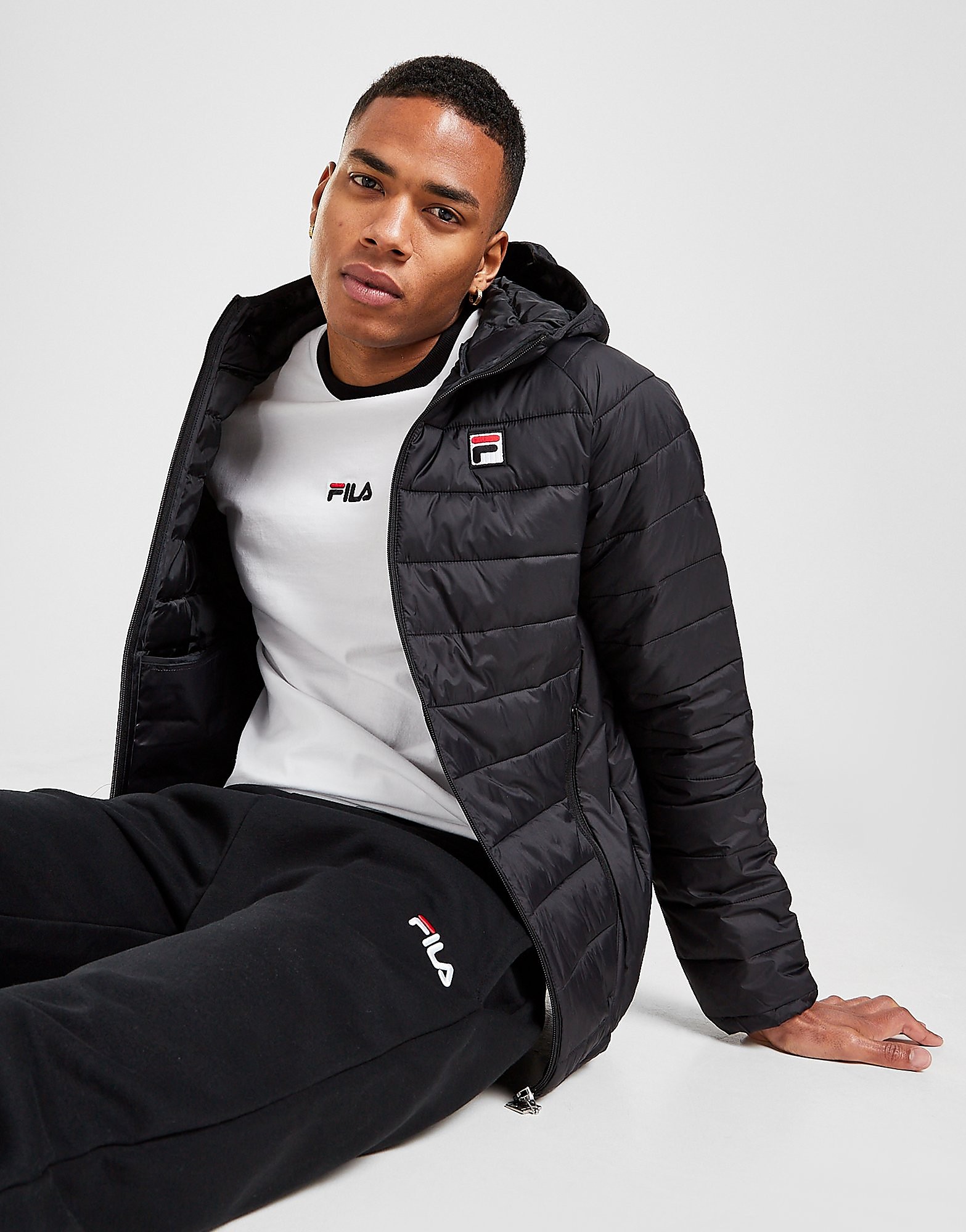 

Fila Viv Raglan Jacket - Black - Mens, Black