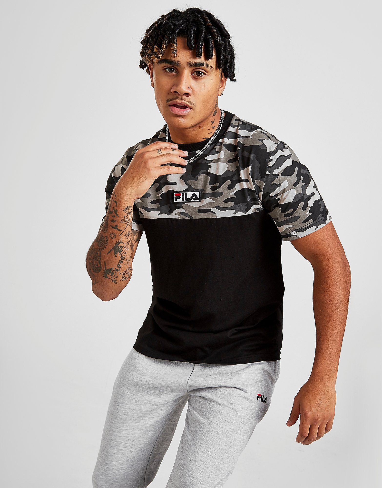 

Fila Cadet Colour Block T-Shirt - Only at JD - Black/Multi Coloured - Mens, Black/Multi Coloured