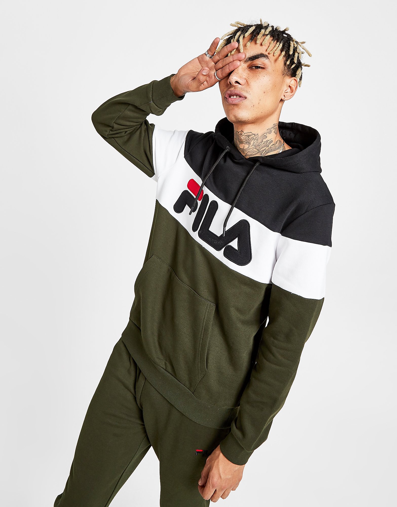 

Fila Trent Overhead Hoodie - Green - Mens, Green