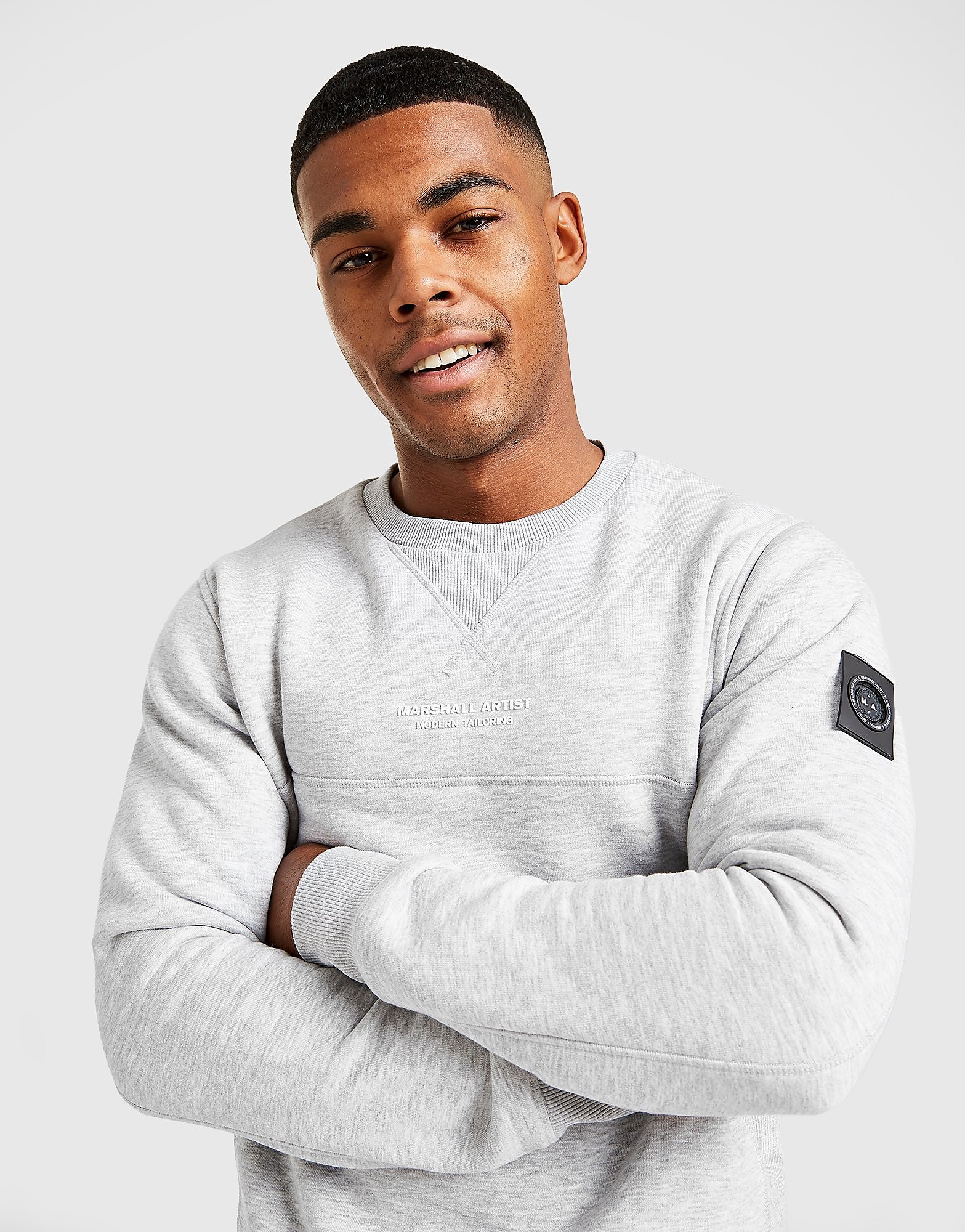 

Marshall Artist Siren Crew Sweatshirt - Grey/Grey - Mens, Grey/Grey