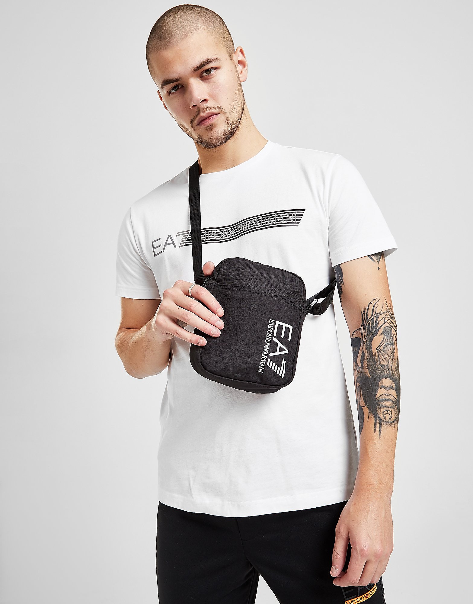 

Emporio Armani EA7 Train Logo Small Pouch Bag - Black - Kids, Black