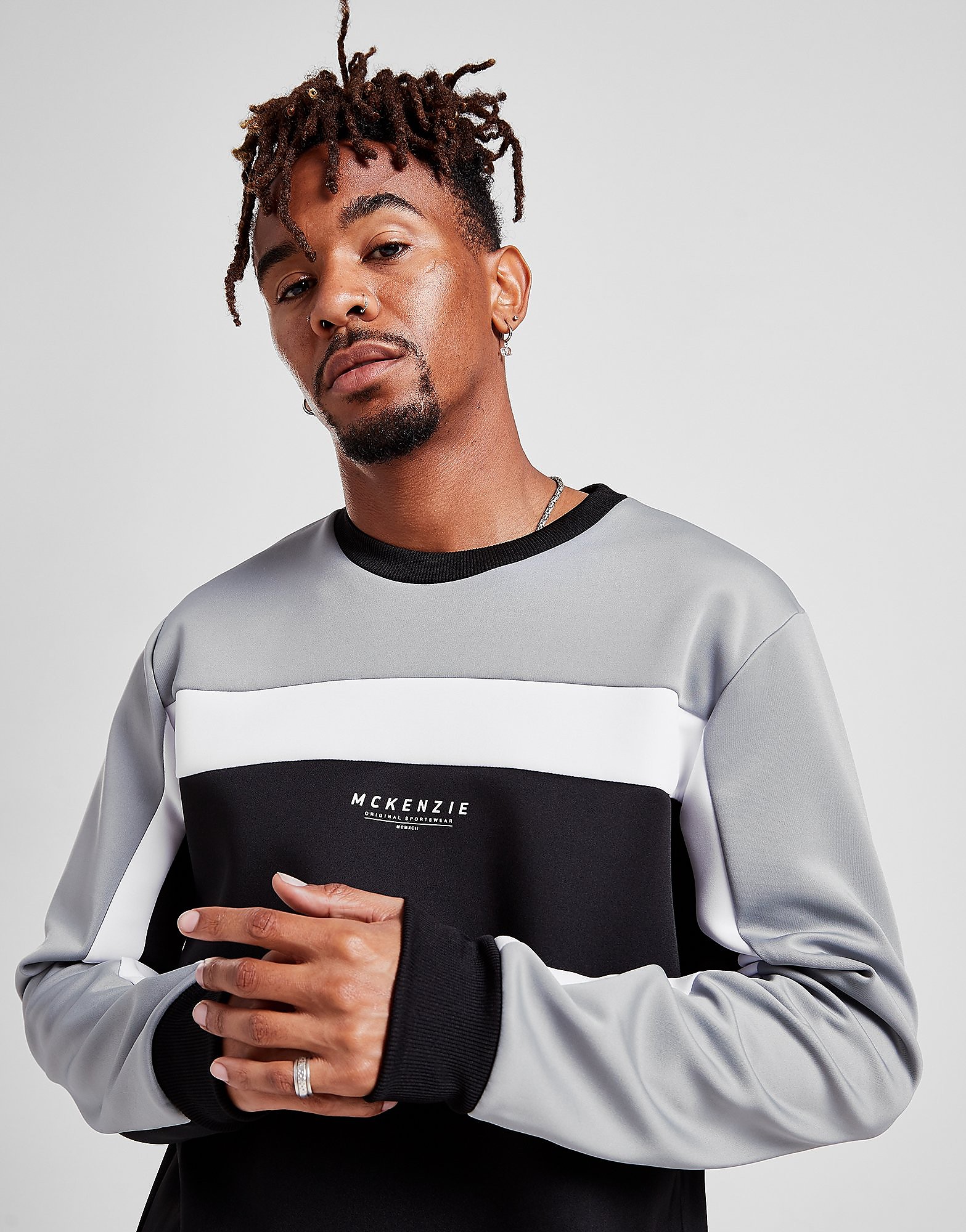 

McKenzie Erwan Poly Crew Sweatshirt - Only at JD - Black - Mens, Black