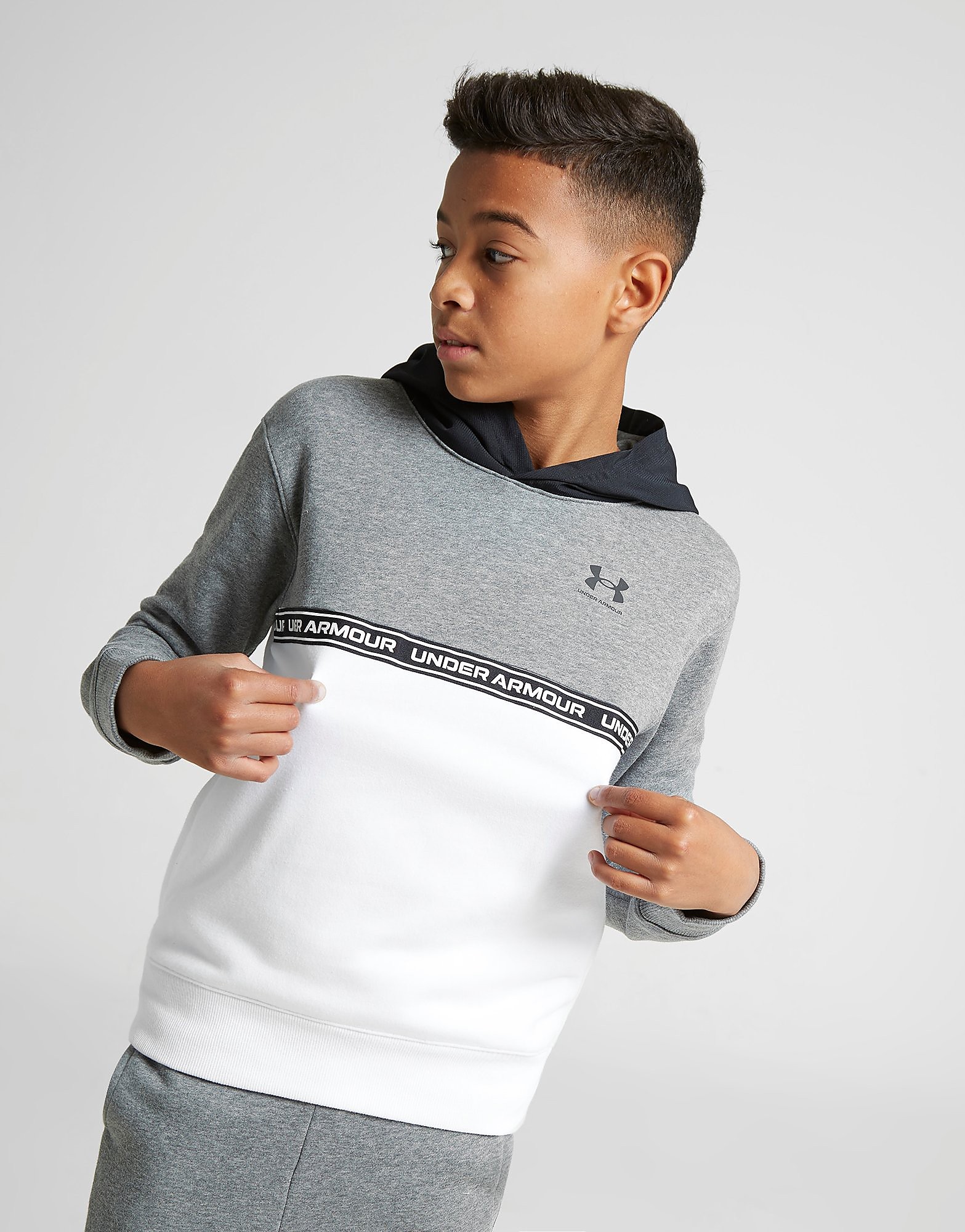 

Under Armour Sportstyle Tape Fleece Hoodie Junior - Only at JD - Grey - Kids, Grey