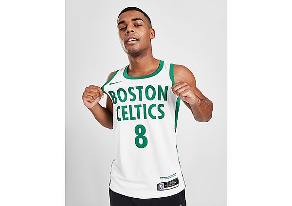 Nike Maillot NBA Boston Celtics City Edition Walker 8 SM Homme - White/Clover, White/Clover
