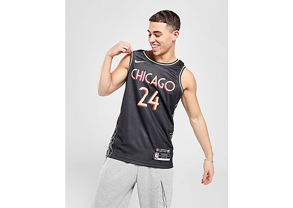 Nike Maillot NBA Chicago Bulls Markkanen 24 City Edition Homme - Anthracite, Anthracite