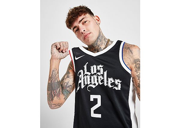 Nike Maillot NBA LA Clippers City Edition Leonard #2 Swingman Homme - Black/White, Black/White