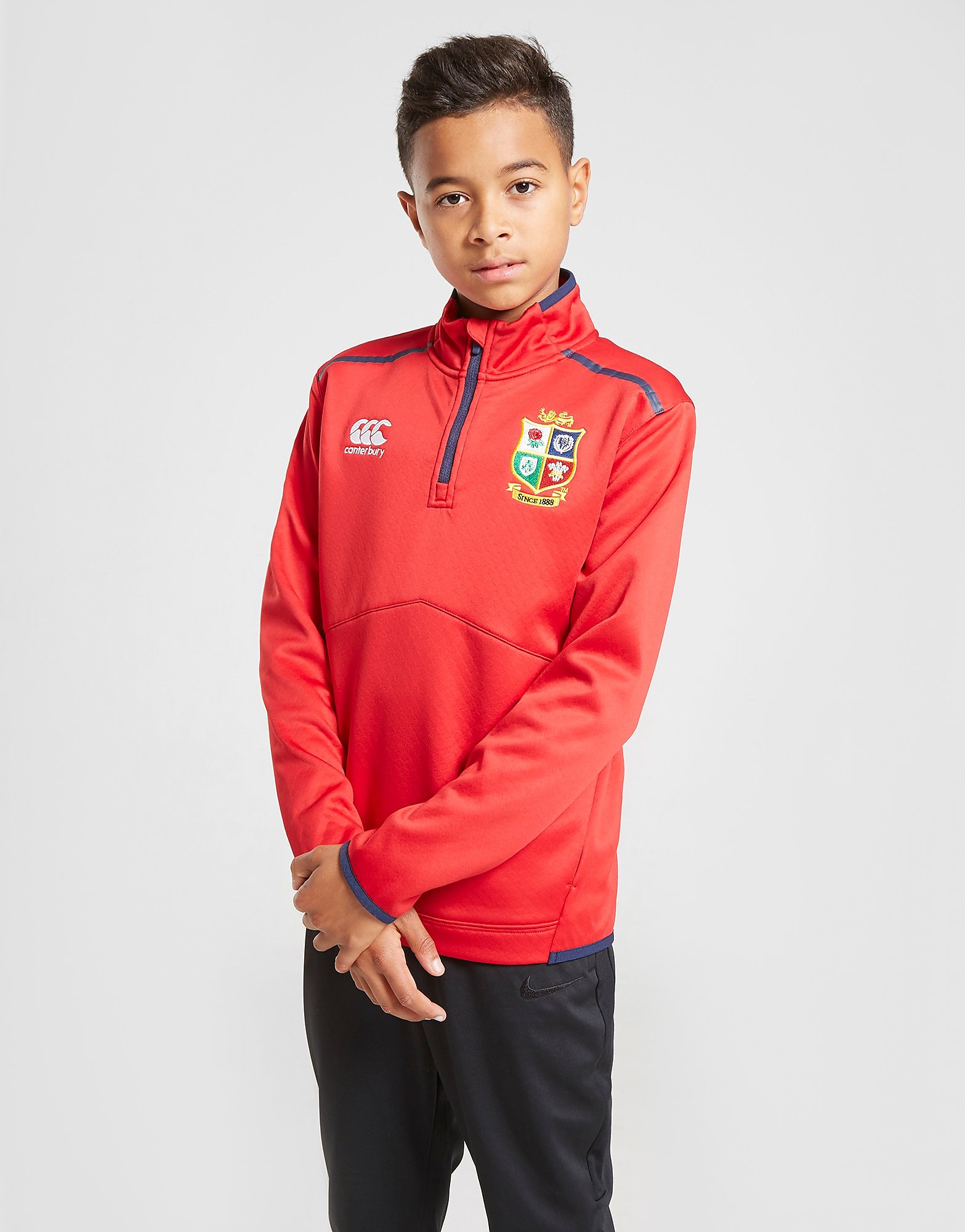 Canterbury British & Irish Lions 21 Thermoreg 1/4 Zip Top Jnr - Red - Kids, Red