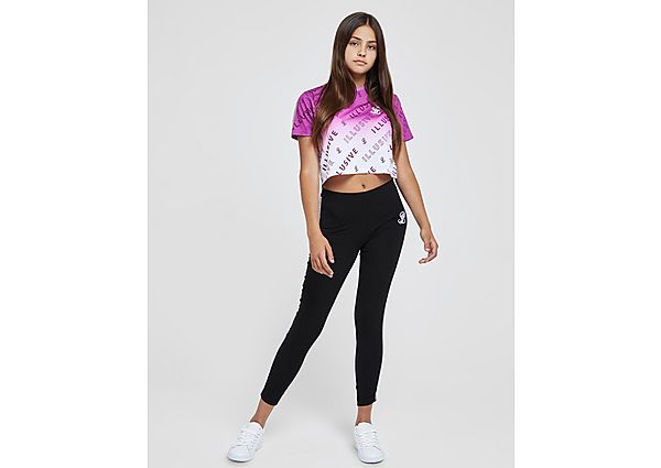 ILLUSIVE LONDON T-shirt All Over Print Crop Fade Junior Fille
