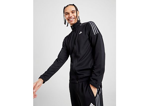 adidas Haut de Survêtement 3-Stripes Poly Homme - Black/Grey, Black/Grey