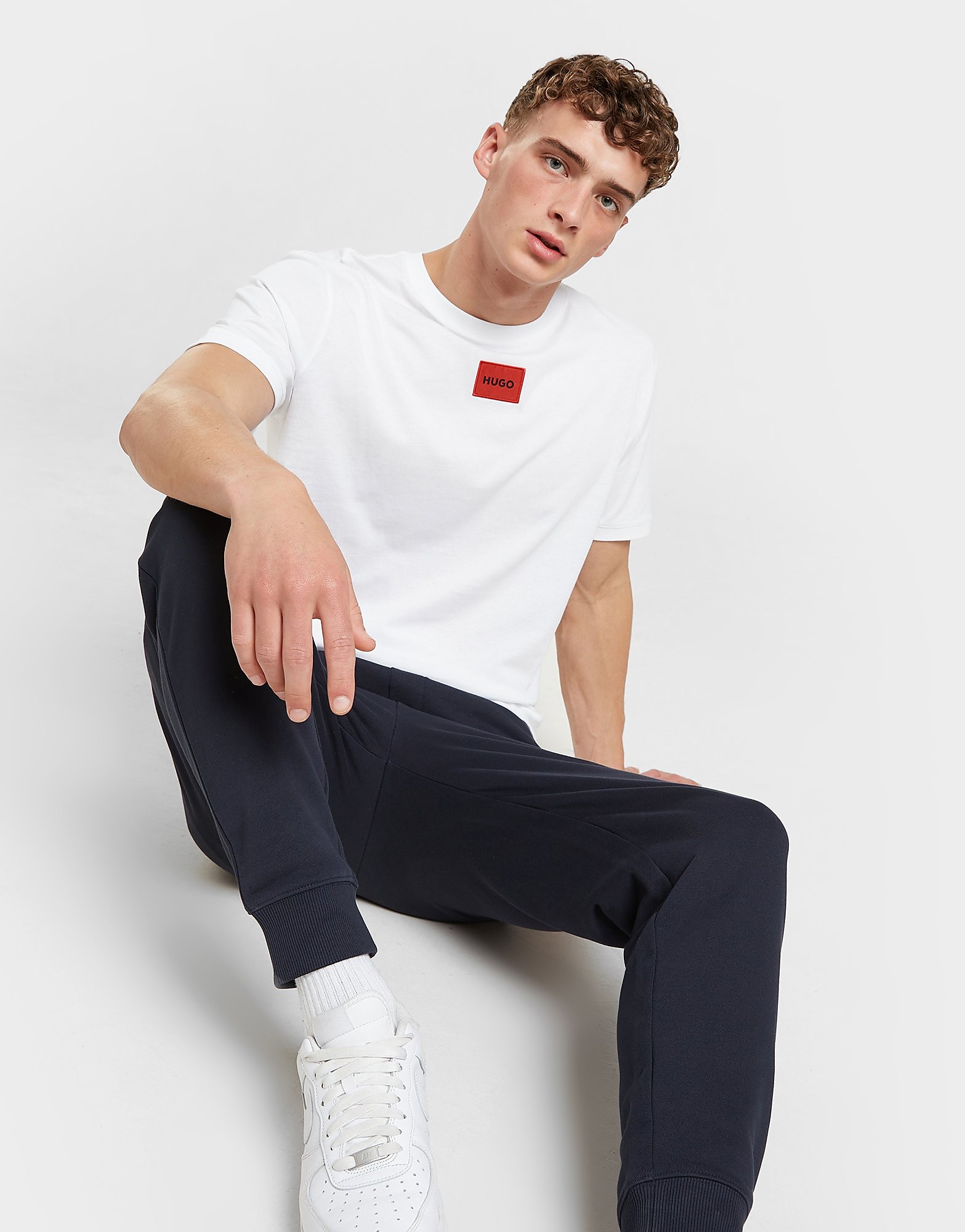 HUGO T-Shirt Small Square Logo - Branco - Mens, Branco