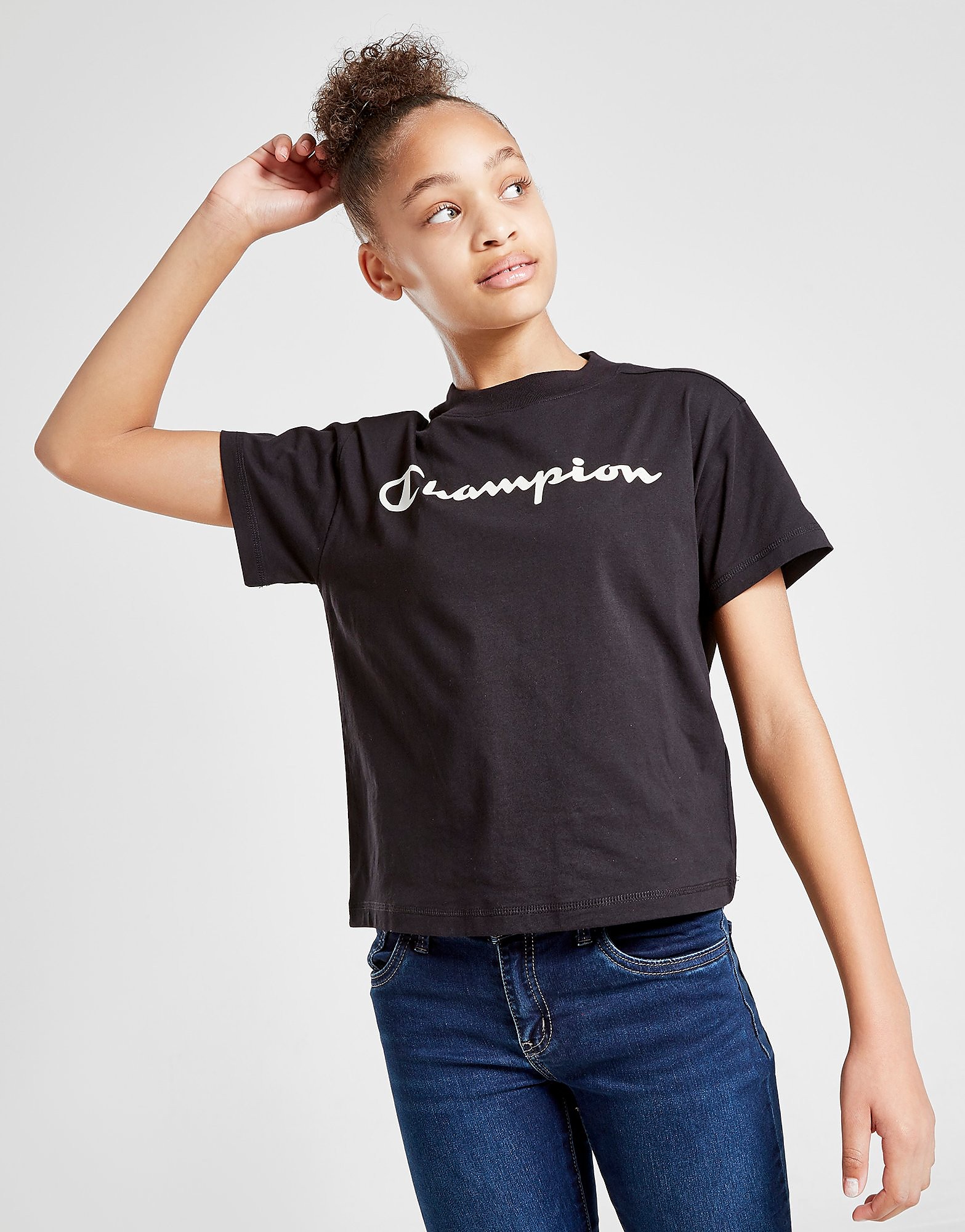 

Champion Girls' Legacy Crop T-Shirt Junior - Black - Kids, Black