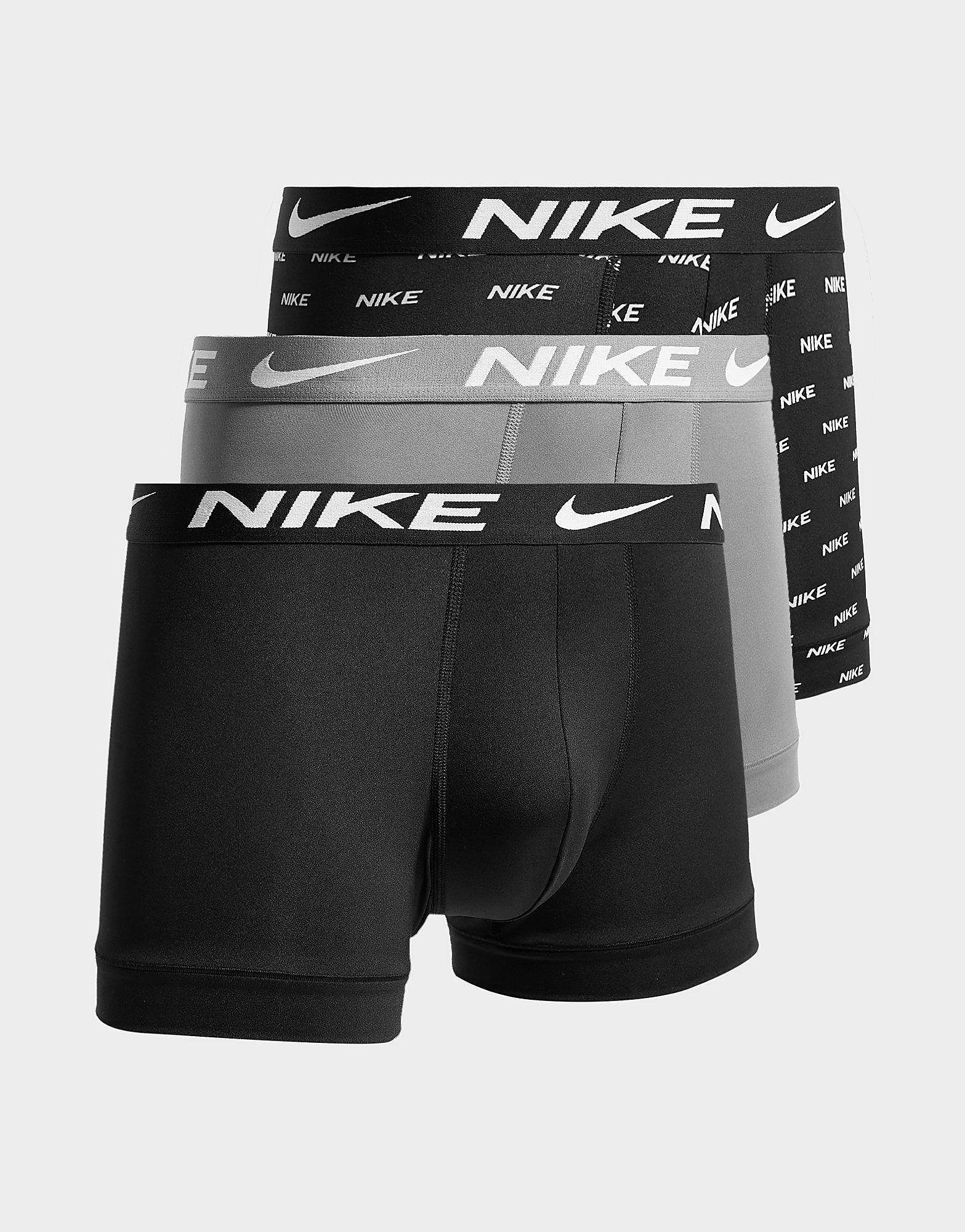 

Nike 3 Pack Micro Trunks - Black/Grey - Mens, Black/Grey