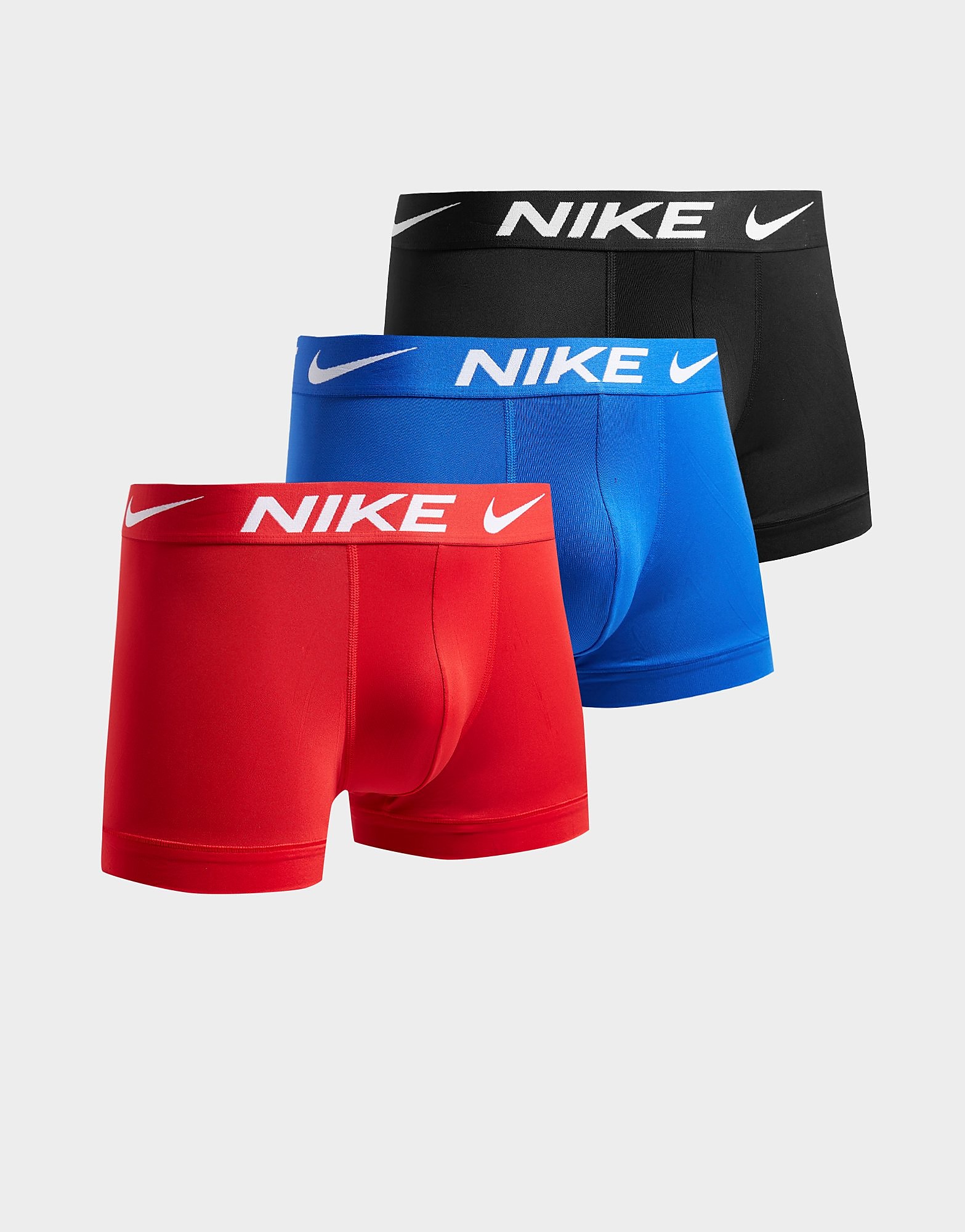 

Nike 3 Pack Micro Trunks - Red/Black/Blue - Mens, Red/Black/Blue