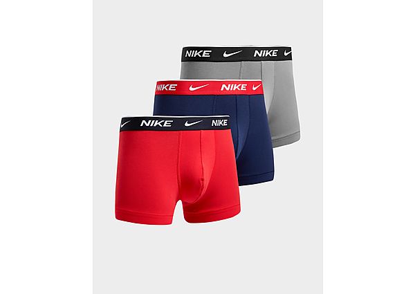 Nike 3 Pack Trunks - Red/Navy/Grey - Mens, Red/Navy/Grey