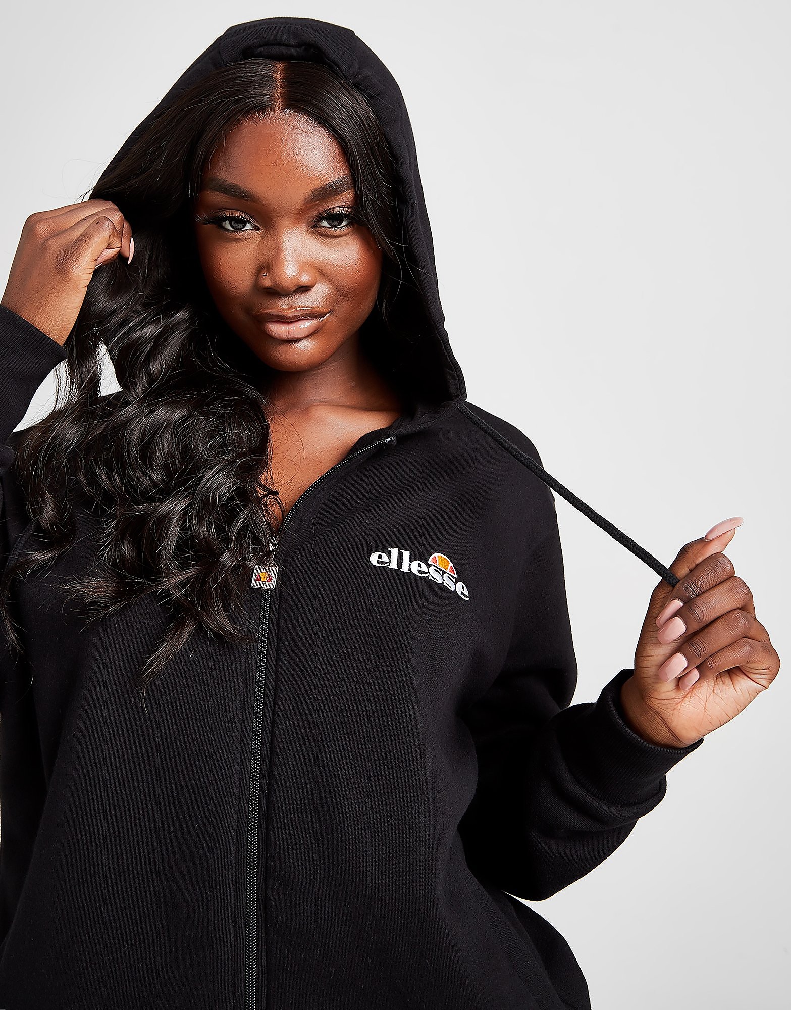 

Ellesse Oversized Full Zip Hoodie - Only at JD - Black - Womens, Black