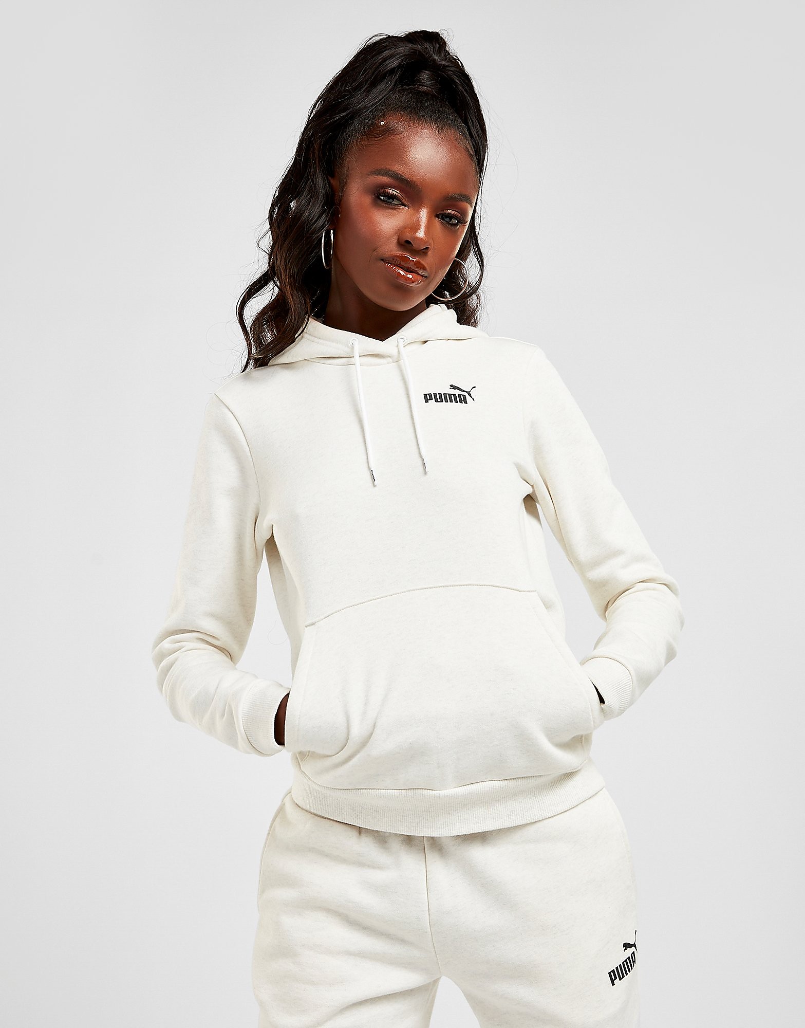 

Puma Core Small Logo Hoodie - Only at JD - White/Grey - Womens, White/Grey