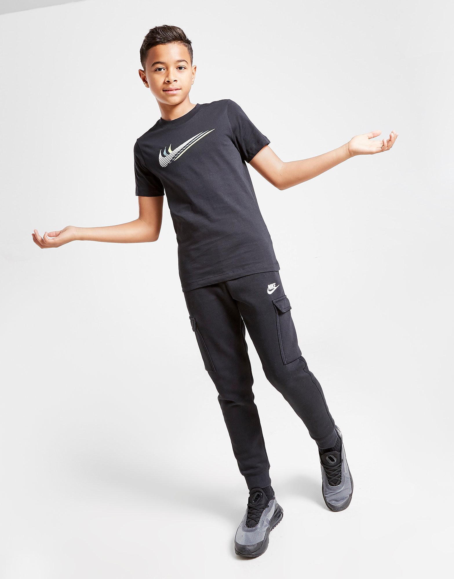 

Nike Swoosh Short Sleeve T-Shirt Junior - Black - Kids, Black