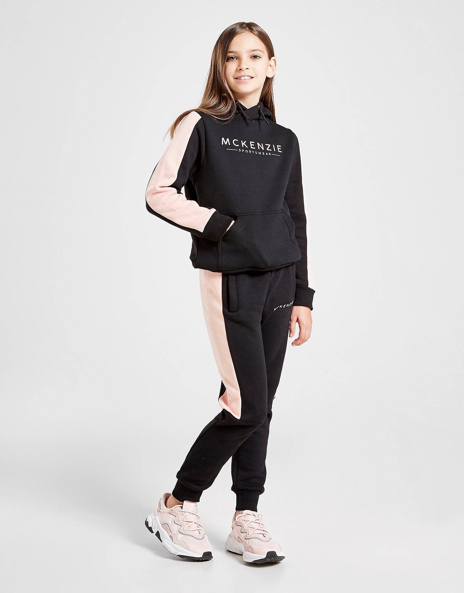 

McKenzie Girls' Adaro Panel Tracksuit Junior - Black/Pink - Kids, Black/Pink