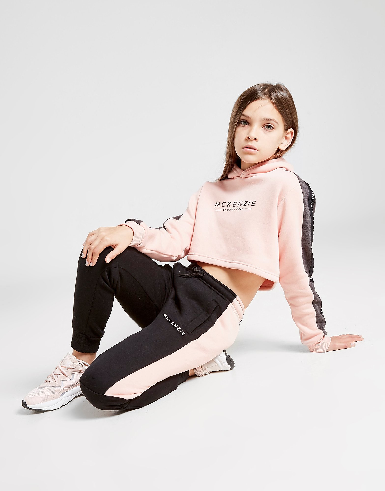 

McKenzie Girls' Gigi Tape Hoodie Junior - Pink/Black - Kids, Pink/Black