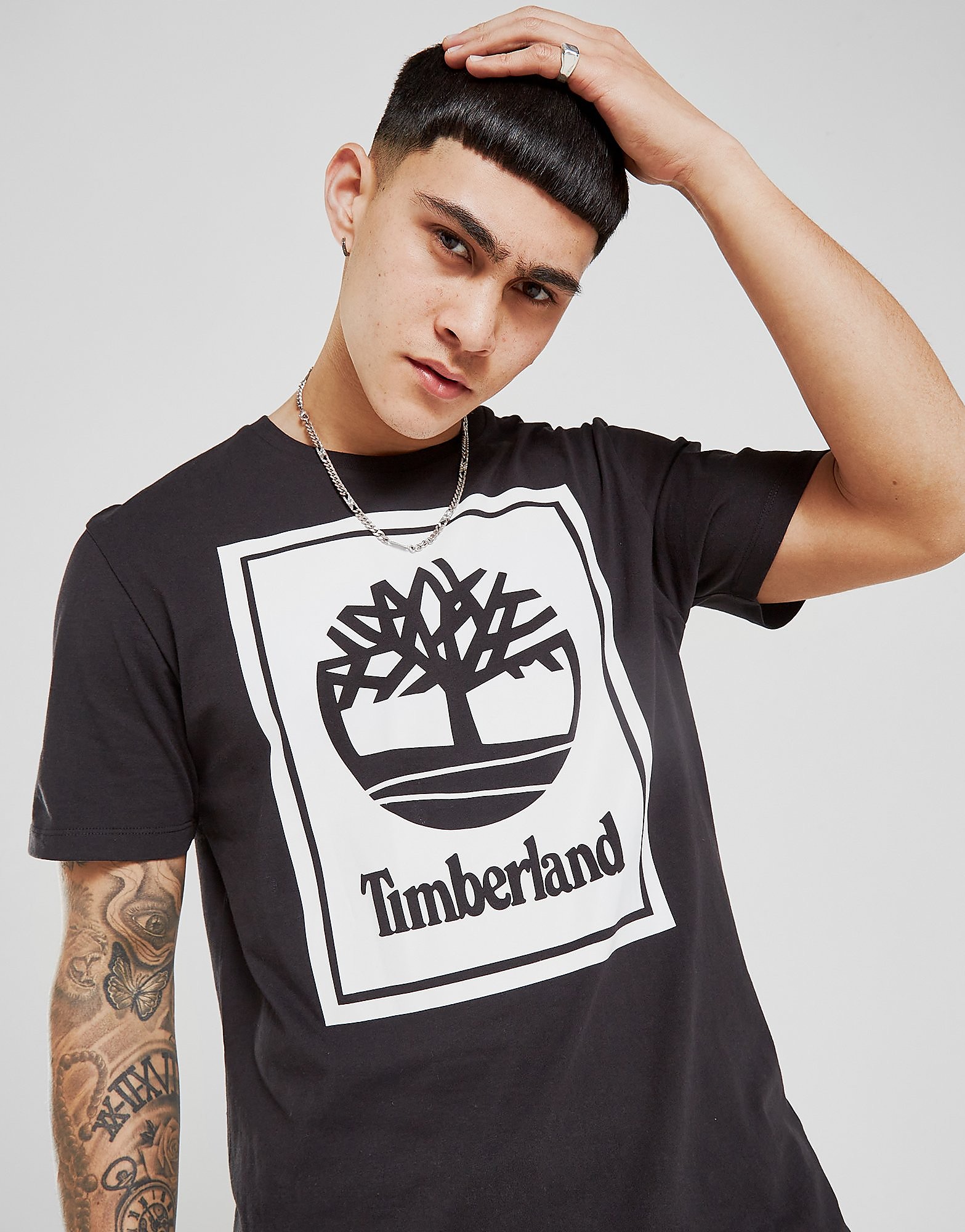 

Timberland Stack Logo T-Shirt - Black/White, Black/White
